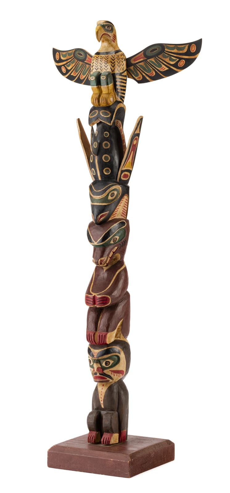 Possibly: DICK PRICE (1880-1936) KWAKWA̱KA̱ʼWAKW, Model Totem Pole, early 20th century