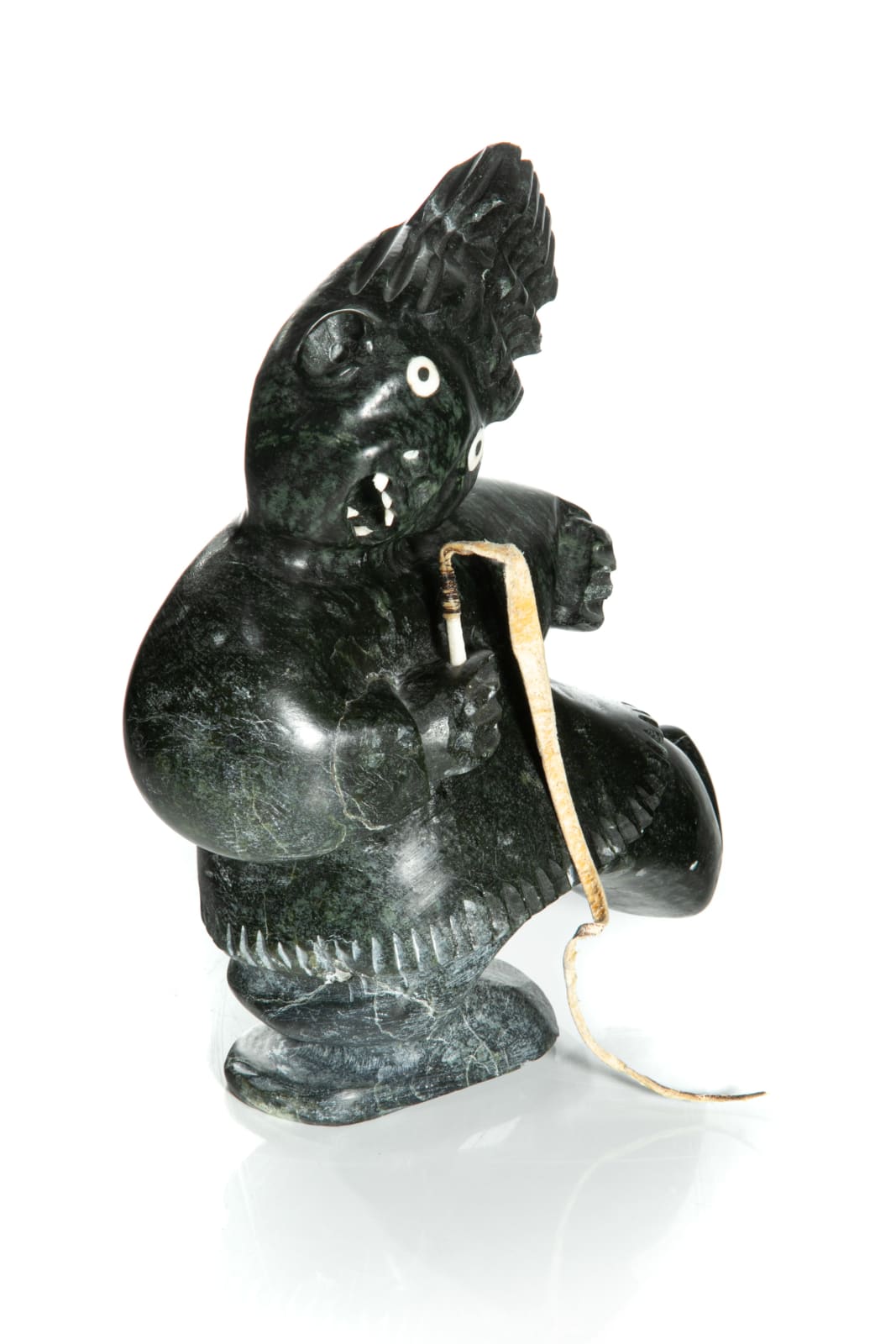 JUDAS ULLULAQ (1937-1999) UQSUQTUUQ (GJOA HAVEN), Man with a Whip, 1996