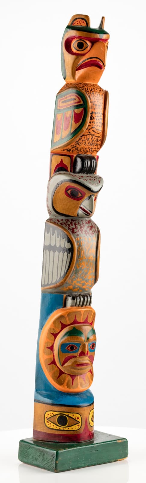 JIMMY JOHN (1876-1988), MOWACHAHT/MUCHALAHT (NUU-CHAH-NULTH), Model Totem Pole, c. 1930s