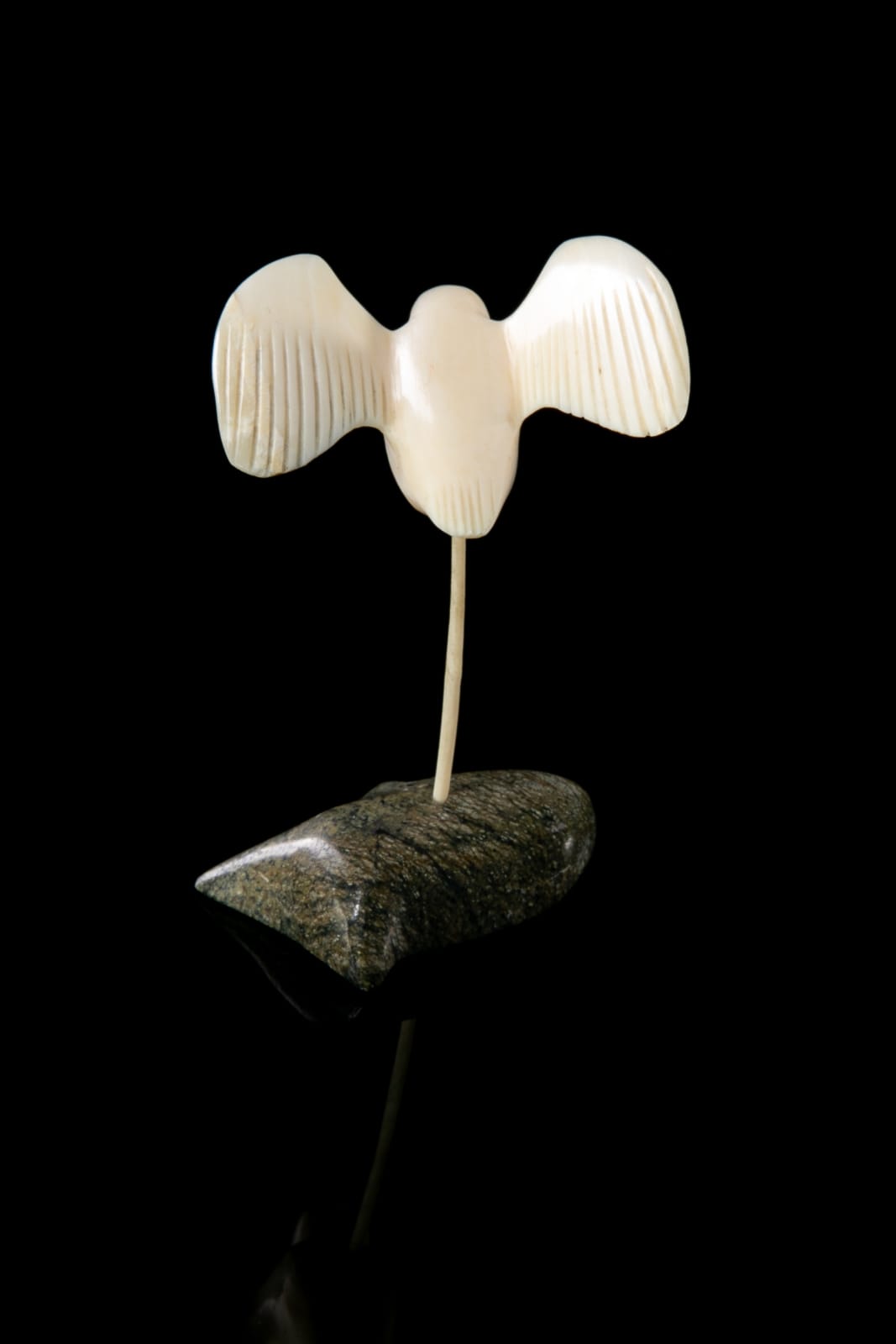 MARK TUNGILIK (1913-1986), NAUJAAT (REPULSE BAY), Snowy Owl in Flight, 1970s