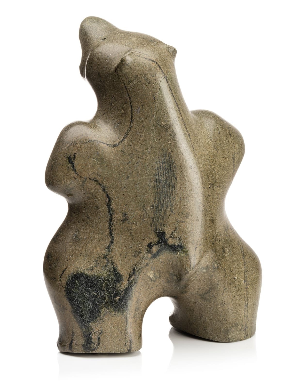 PAUTA SAILA, R.C.A. (1916-2009) KINNGAIT (CAPE DORSET), Roaring Polar Bear, c. 1969-72