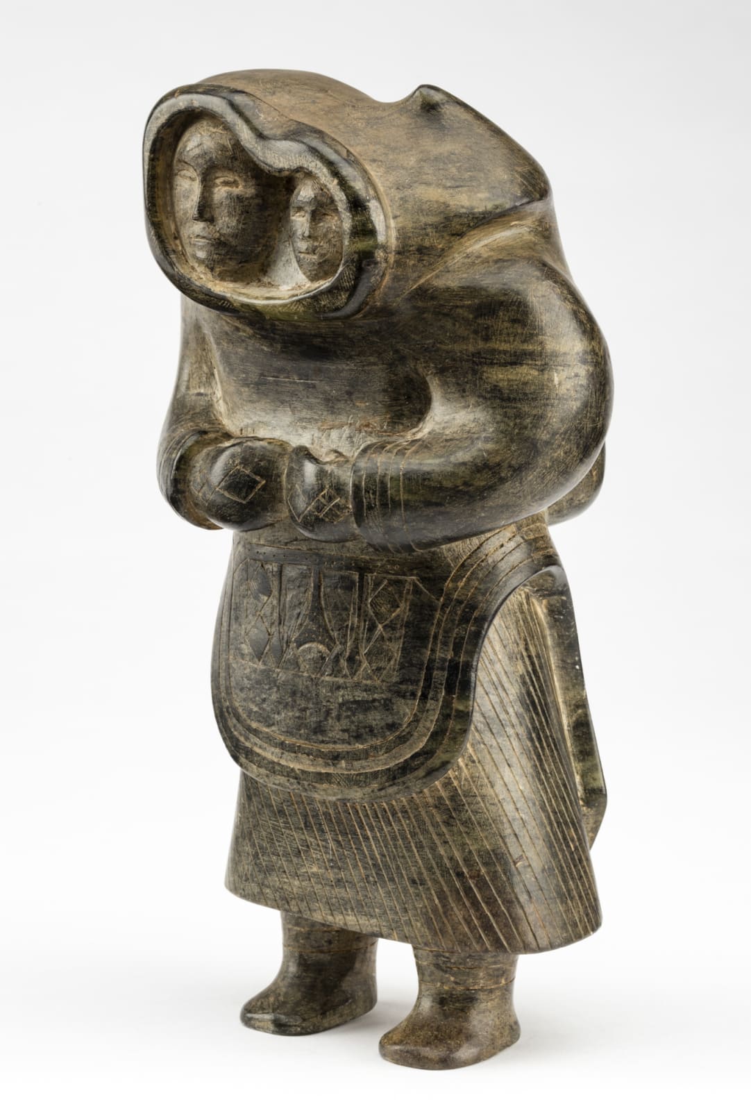 UNIDENTIFIED ARTIST, KINNGAIT (CAPE DORSET), Standing Mother and Child, early 1950s