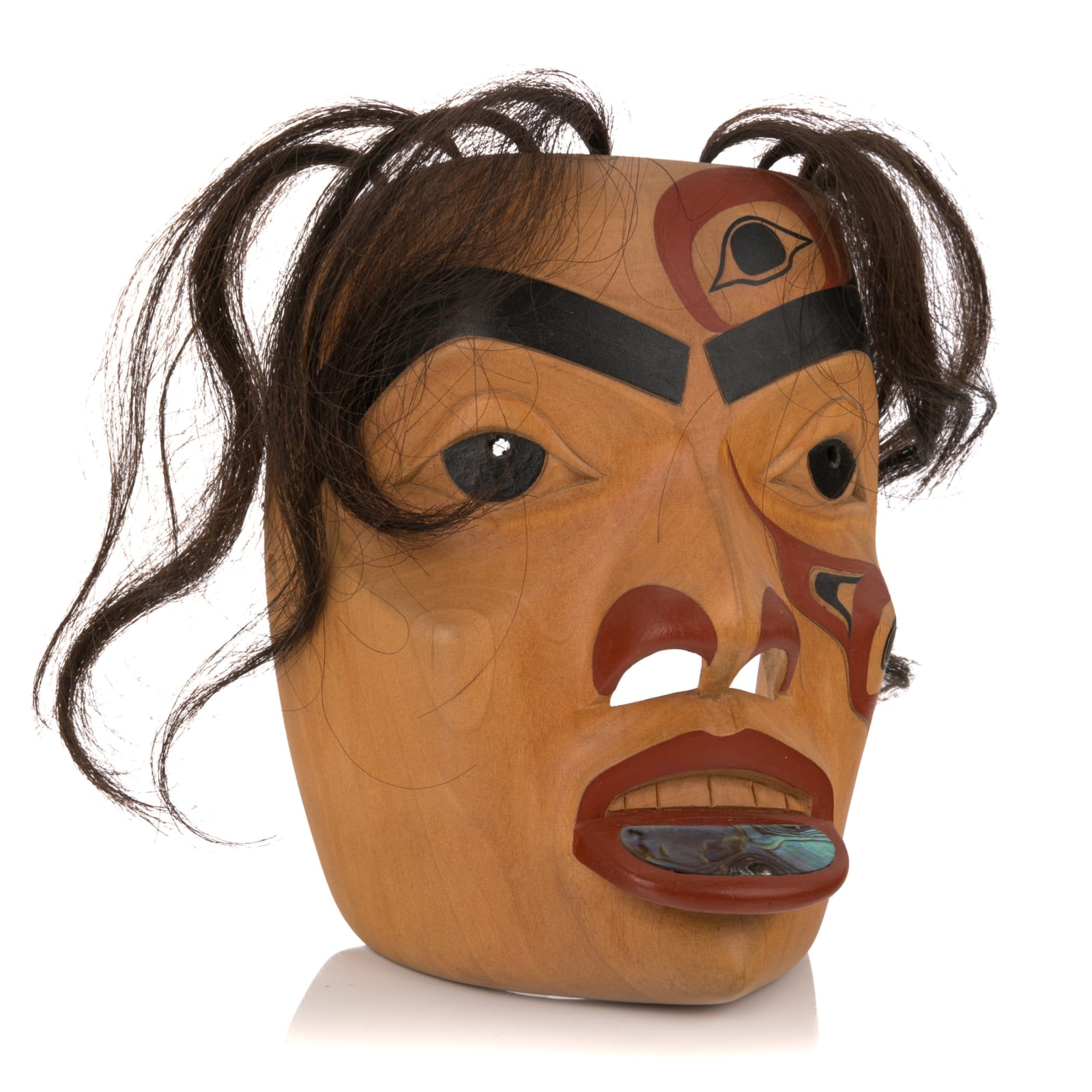 GEORGE PENNIER (1957-) COAST SALISH, MISSION, BC, Woman with Labret, mid-late 1980s