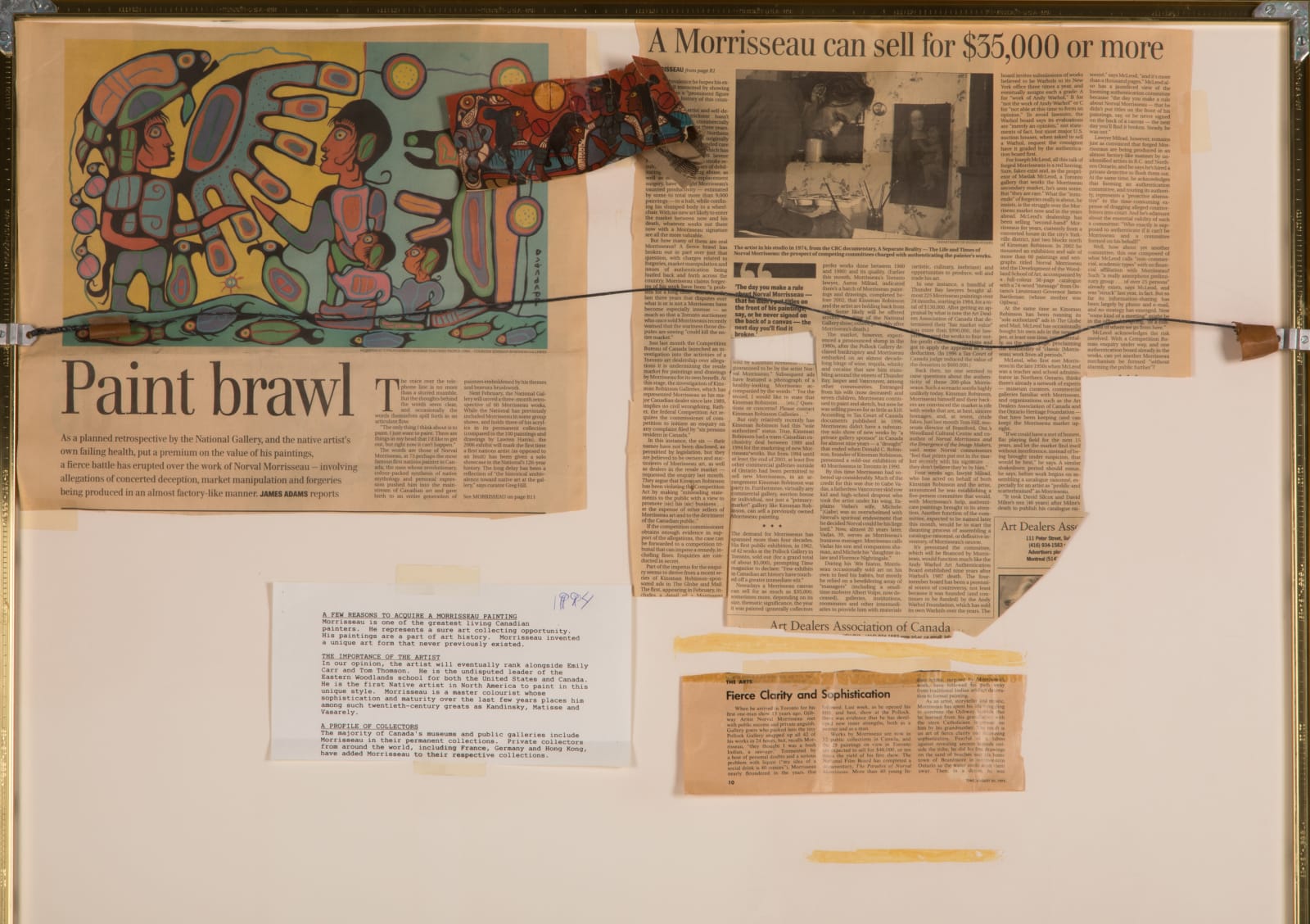 NORVAL MORRISSEAU, C.M. (1931-2007) ANISHINAABE (OJIBWE), Loon Gathering