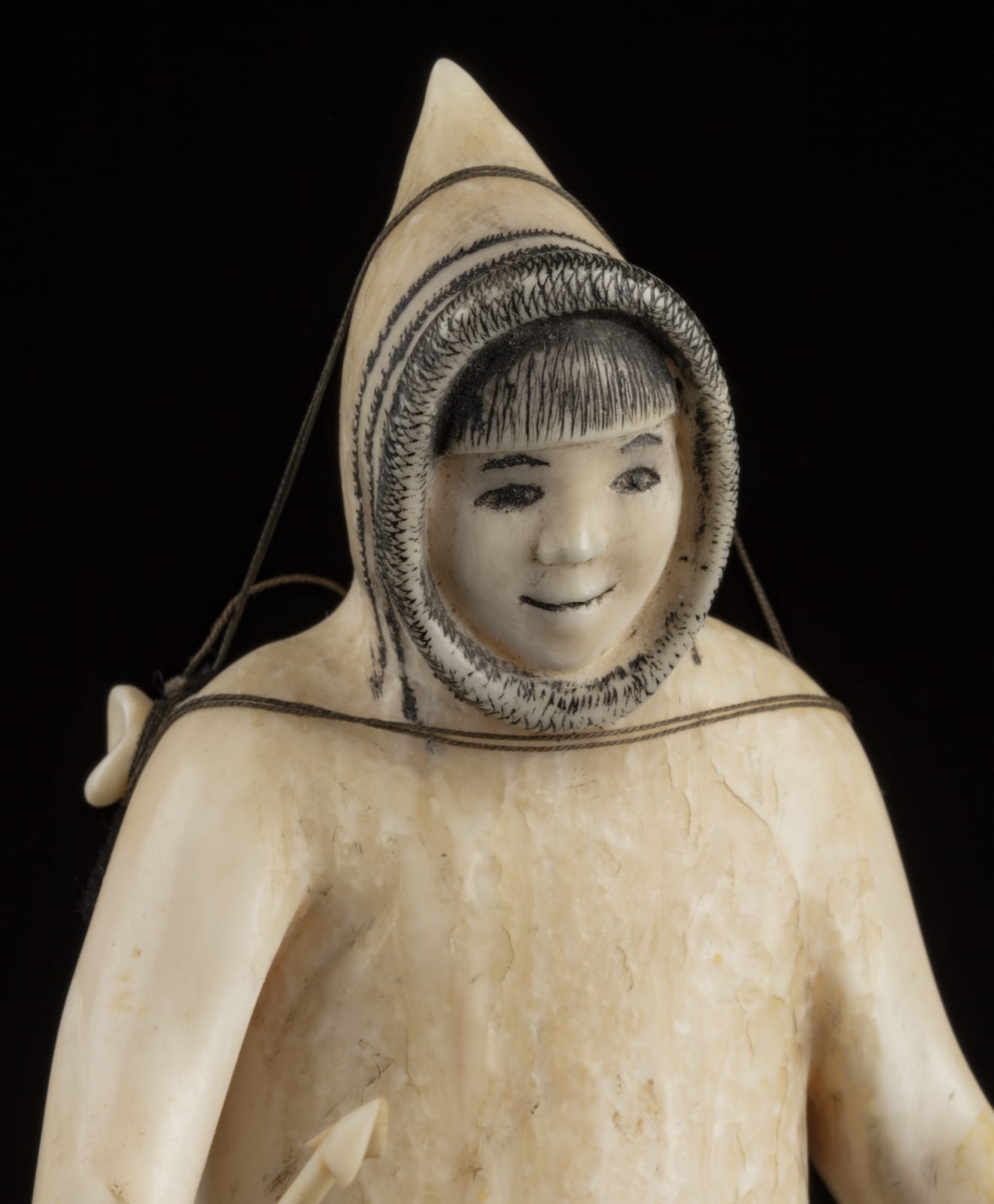 SHEOKJUK OQUTAQ (1920-1982) KIMMIRUT / KINNGAIT (LAKE HARBOUR / CAPE DORSET), Young Hunter with Captured Geese, c. 1954-5