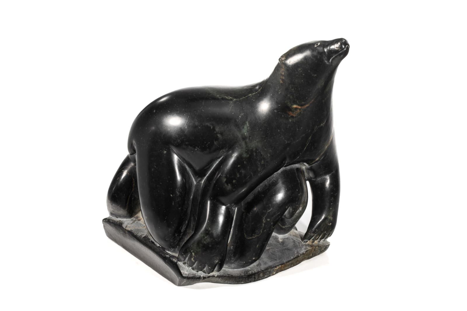 JON INIAPIK, NUNAVIK (ARCTIC QUEBEC), Polar Bear Protecting Young , 1970s