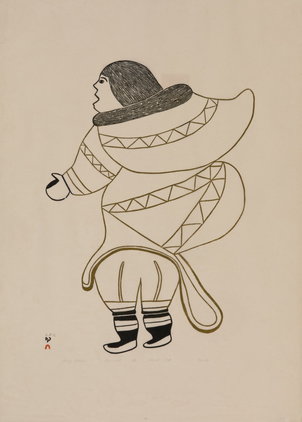 PAUTA SAILA, R.C.A. (1916-2009) KINNGAIT (CAPE DORSET), Young Mother, 1976 #35