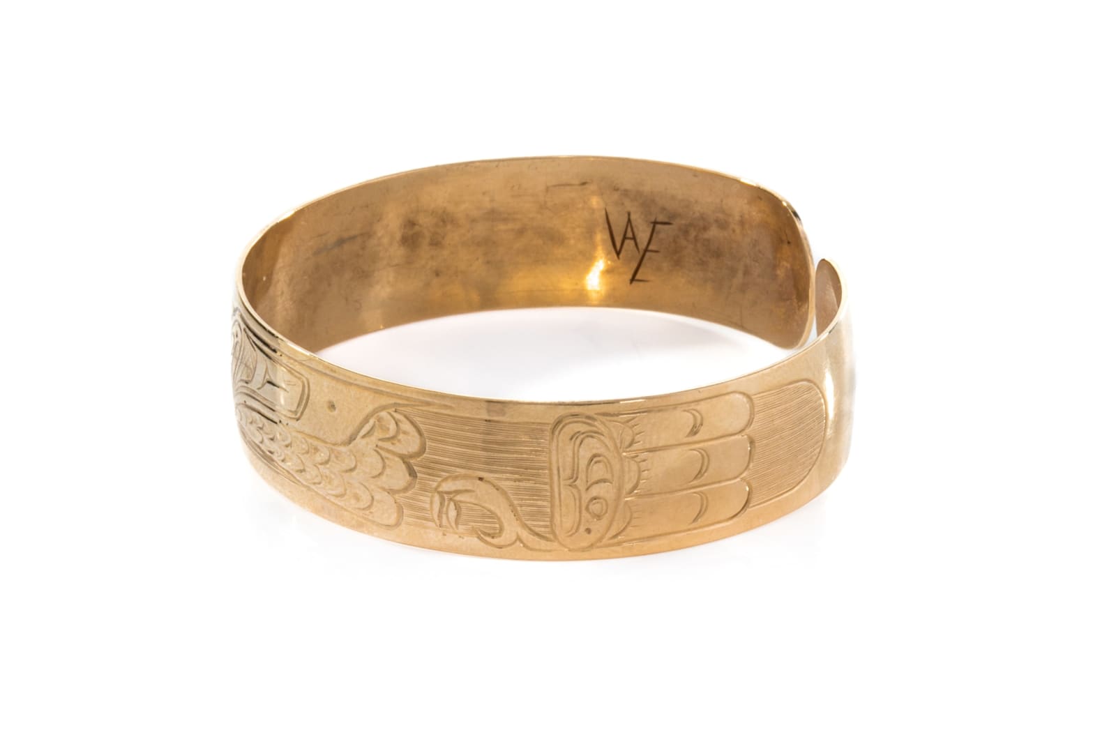 VAE, TLINGIT, Cuff Bracelet with Profile Raven, c. 1900-1910