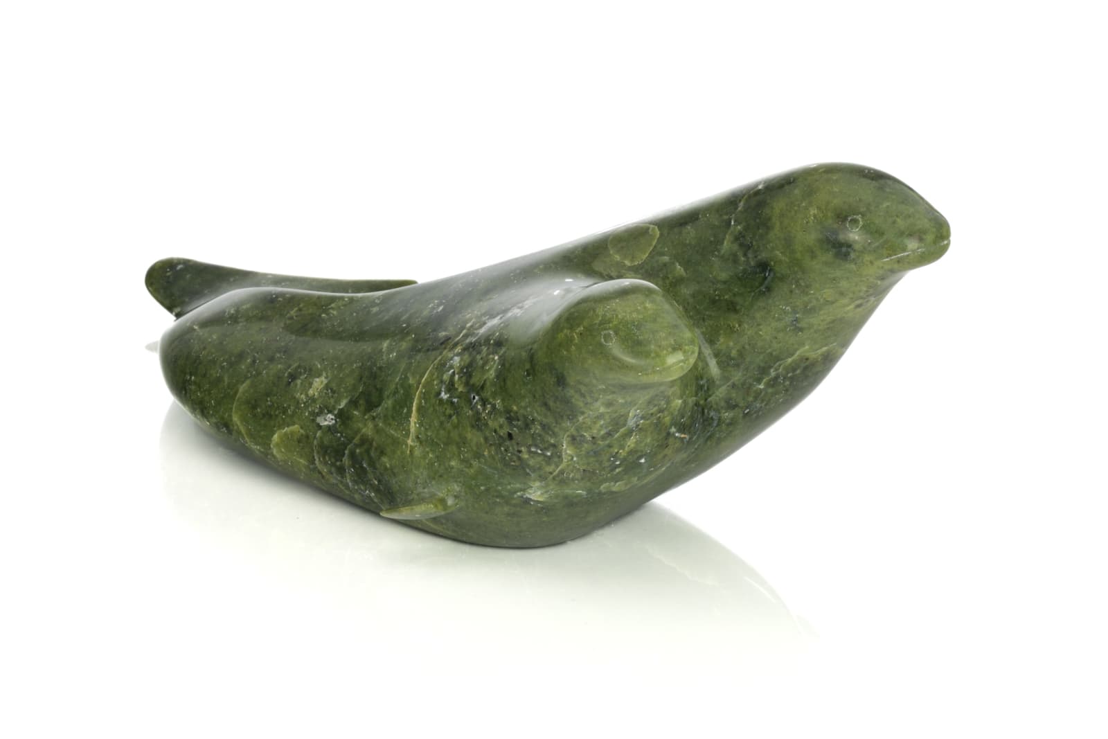 IQALU NUGUSHUATU, Probably QIKIQTAALUK (NORTH BAFFIN)), Companions in the Deep (Two Whales, Swimming Side by Side), late 1970s / early 1980s