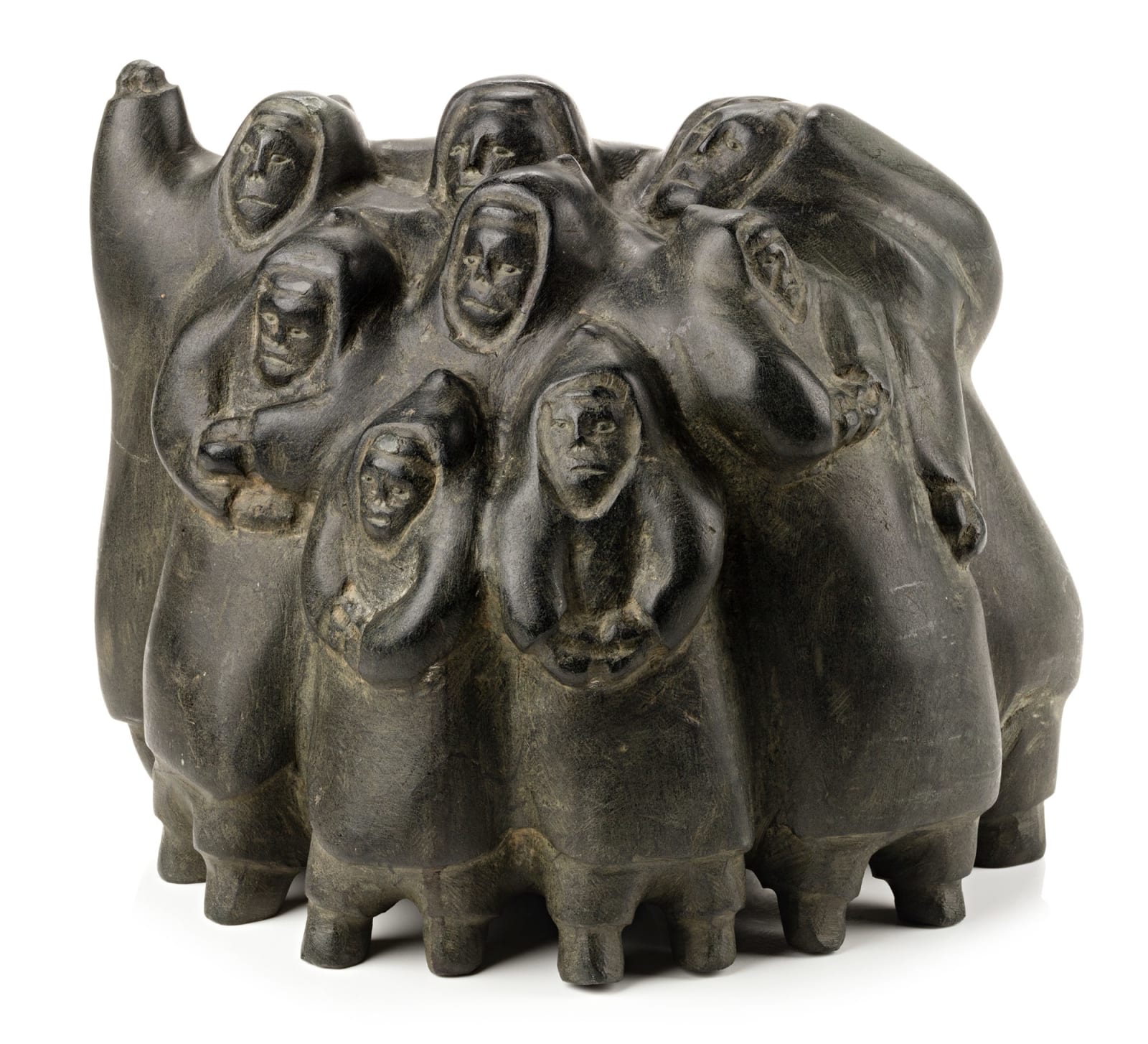 PETER SEVOGA (1940-2007) QAMANI’TUAQ (BAKER LAKE), Family Group, early-mid 1970s