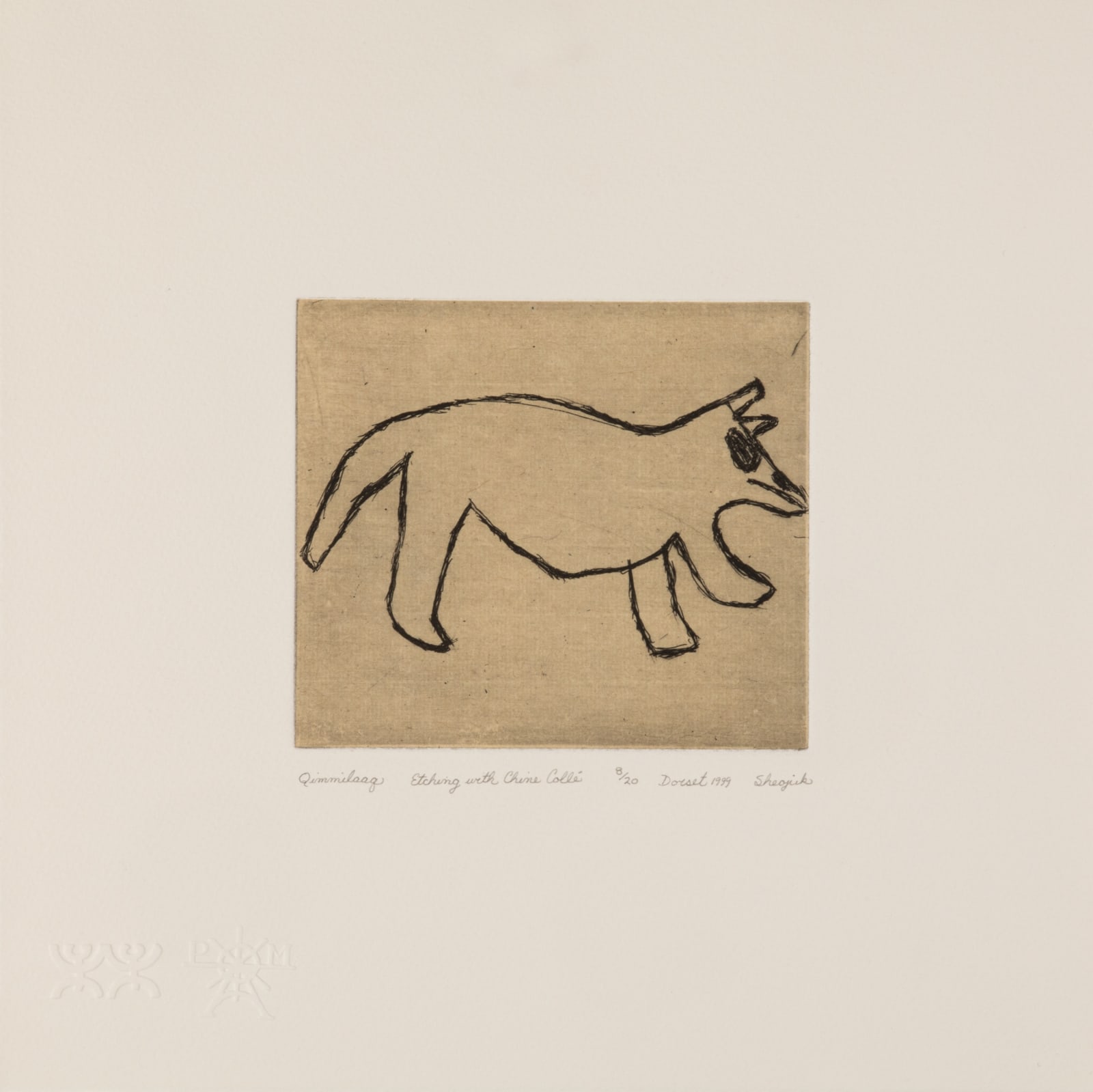 SHEOJUK ETIDLOOIE (1932-1999) KINNGAIT (CAPE DORSET), Chine Colle Suite [The Complete Suite of Four], 1999 (Special Release)