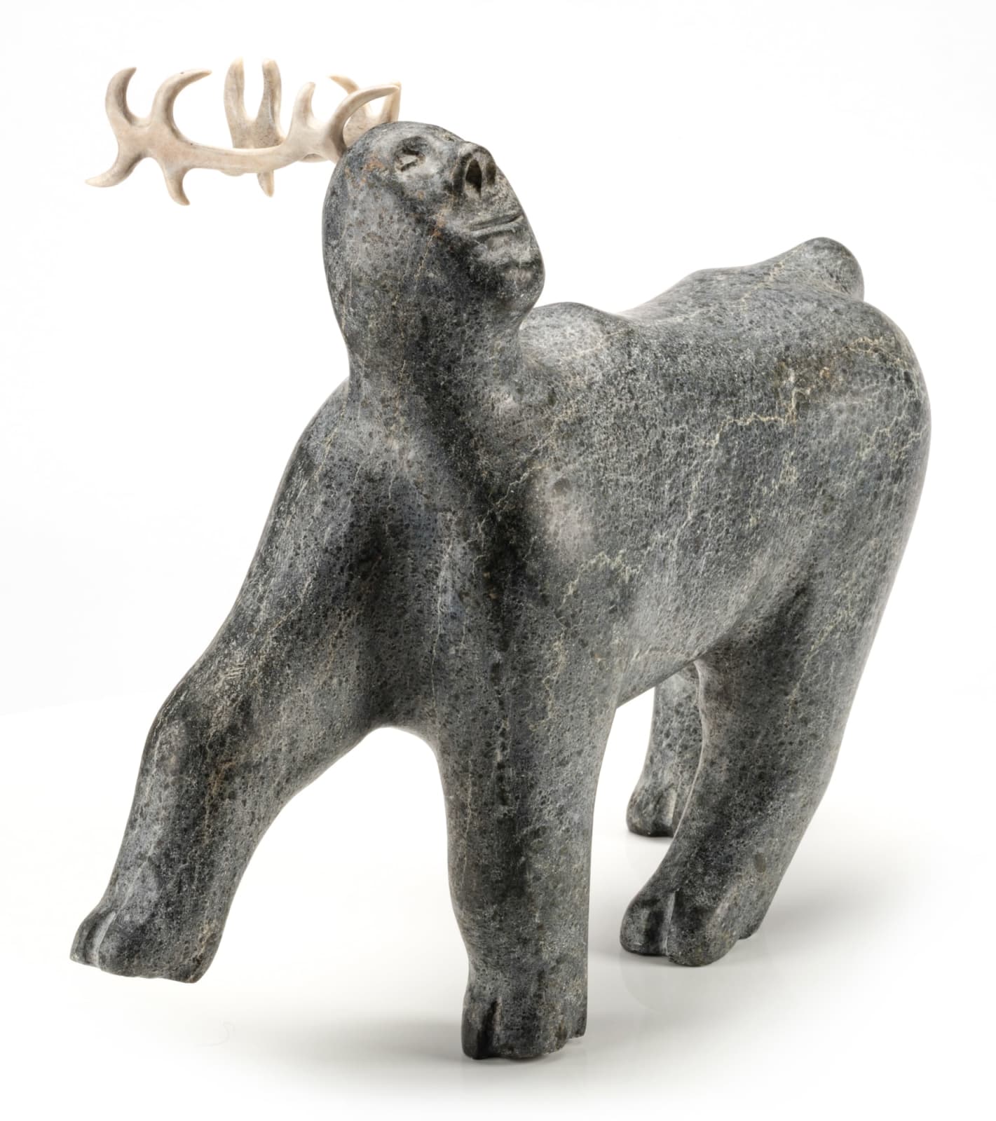 JOSIAH NUILAALIK (1928-2005) QAMANI'TUAQ (BAKER LAKE), Caribou/Man, c. 1996