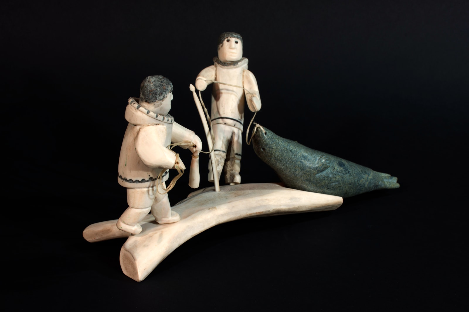 ROMEO EEKERKIK (1923-1983) ARVIAT (ESKIMO POINT), Seal Hunters, mid-late 1970s or early 1980s