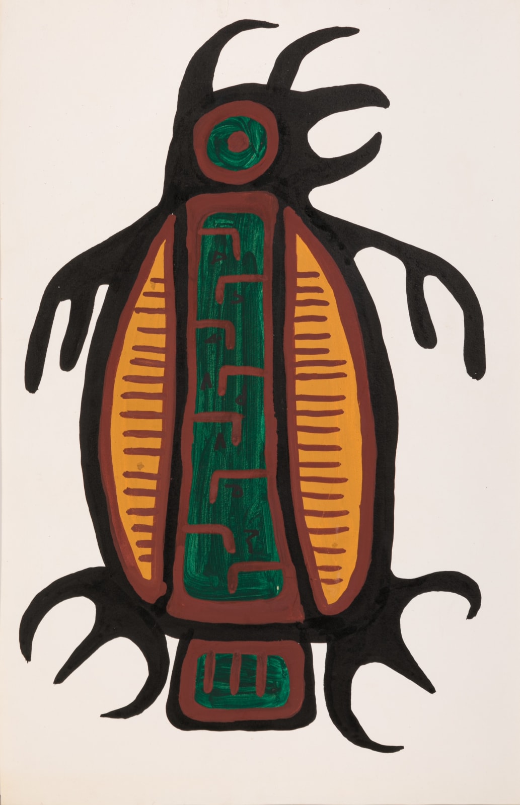 NORVAL MORRISSEAU, C.M. (1931-2007) ANISHINAABE (OJIBWE), Bird, c. 1964-9