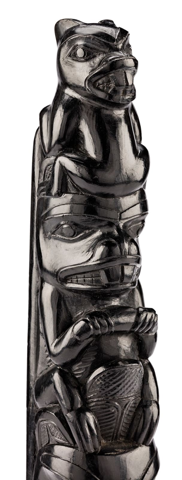 CHARLES EDENSHAW (DAAX’IGANG or TAHAYGEN) (1839-1920), MASSET, HAIDA GWAII, Model Totem Pole, c. 1900-10