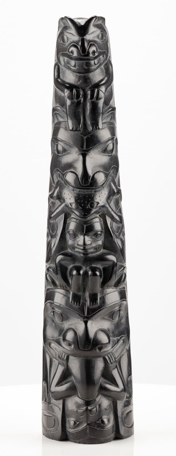 UNIDENTIFIED HAIDA ARTIST, Hollow Back Model Totem Pole, c. 1890