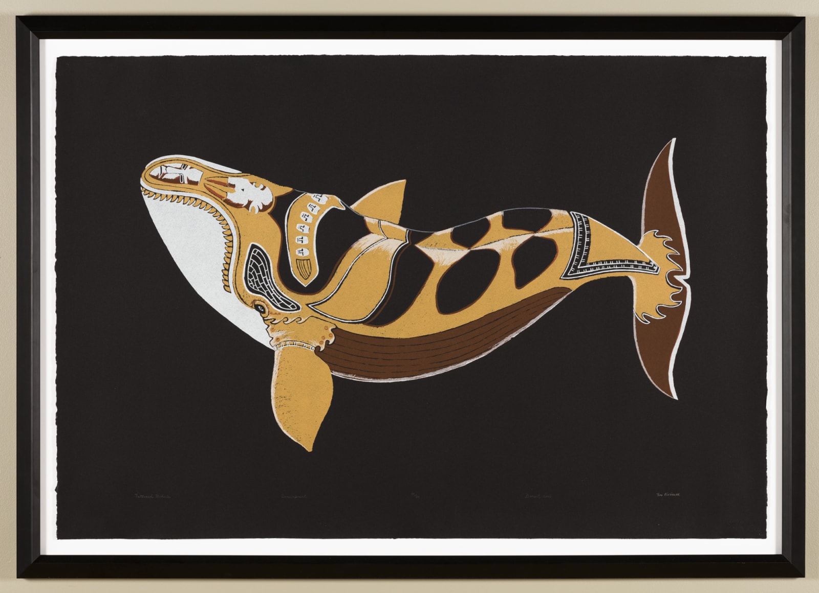 TIM PITSIULAK (1967-2016) KINNGAIT (CAPE DORSET), Tattooed Whale, 2016 (2017 #1 [Special Release])