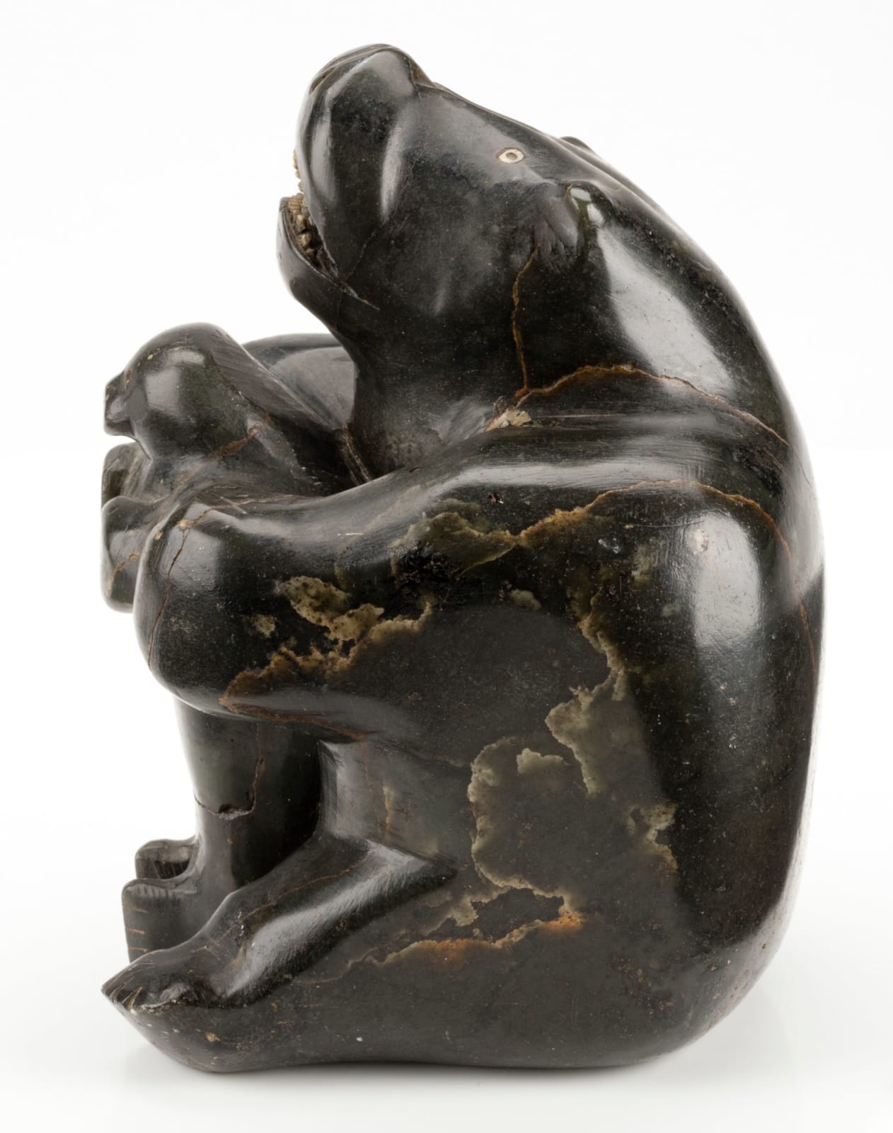 UNIDENTIFIED ARTIST, INUKJUAK (PORT HARRISON), Bear with Captured Seal, c. early to mid 1950s