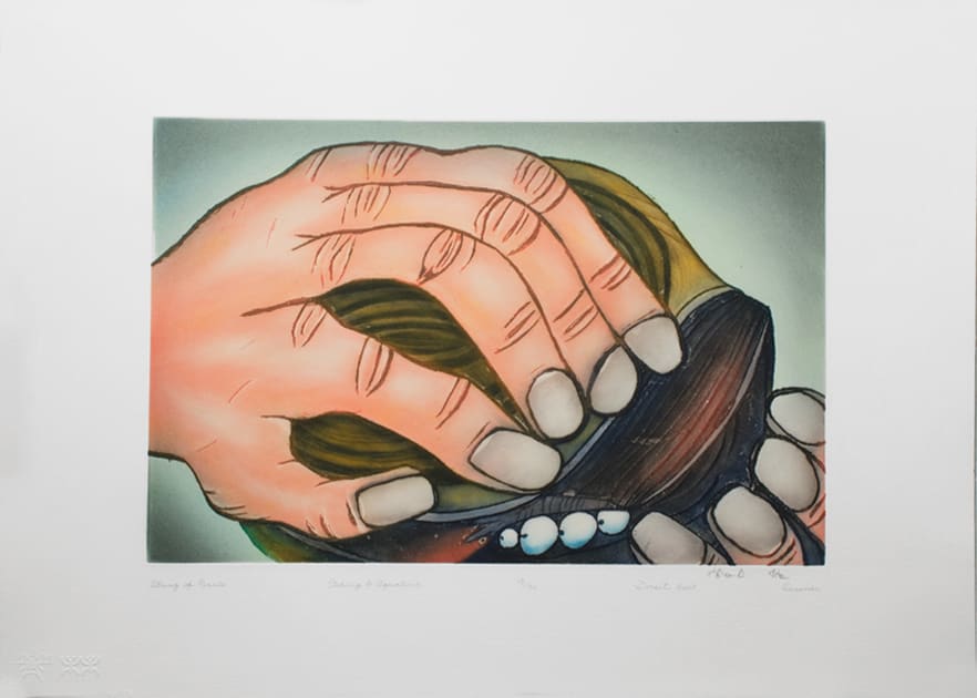 SHUVINAI ASHOONA (1961-) KINNGAIT (CAPE DORSET), String Of Pearls, Spring 2008 #6