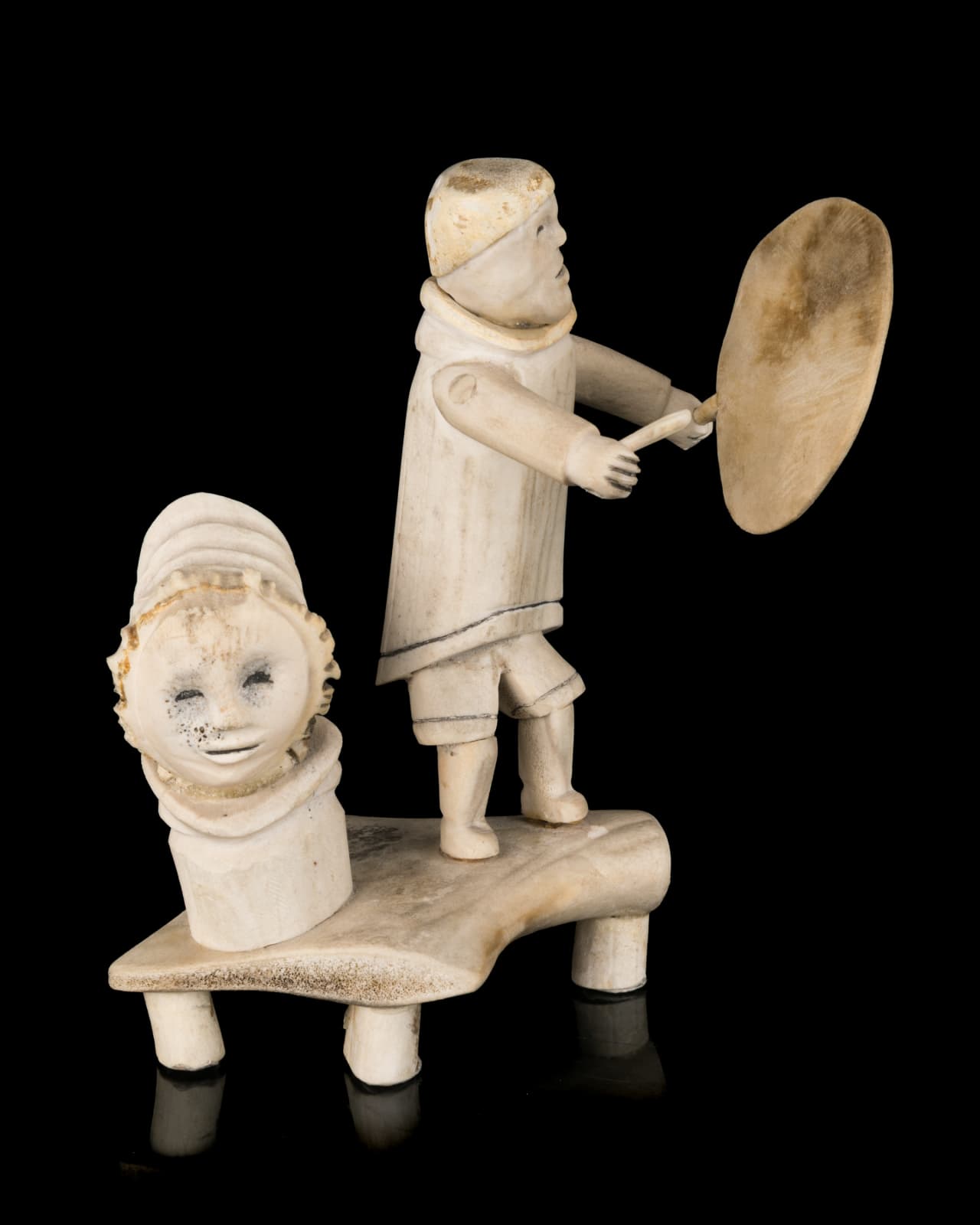 ROMEO EEKERKIK (1923-1983) ARVIAT (ESKIMO POINT), Drum Dancer Conjuring Spirit, late 1970s / early 1980s