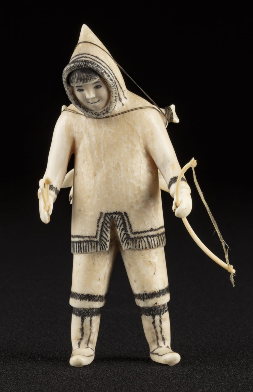 Inuit made miniature hunting tools by John Kuptana Keknek