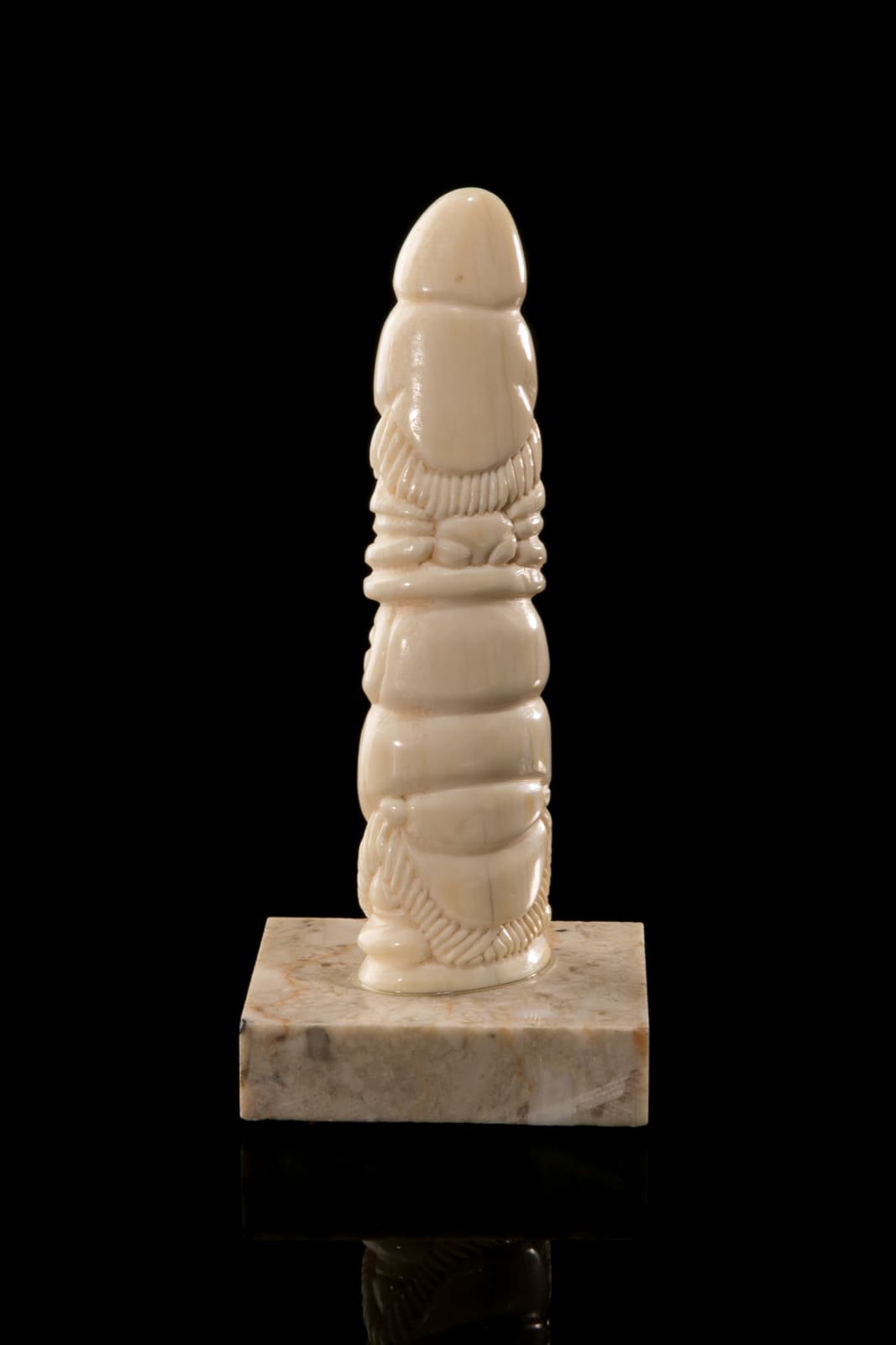 Possibly: CHARLIE INUKPUK (1941-2022) INUKJUAK (PORT HARRISON), Totemic Composition with Inuit Hunting, late 1970s