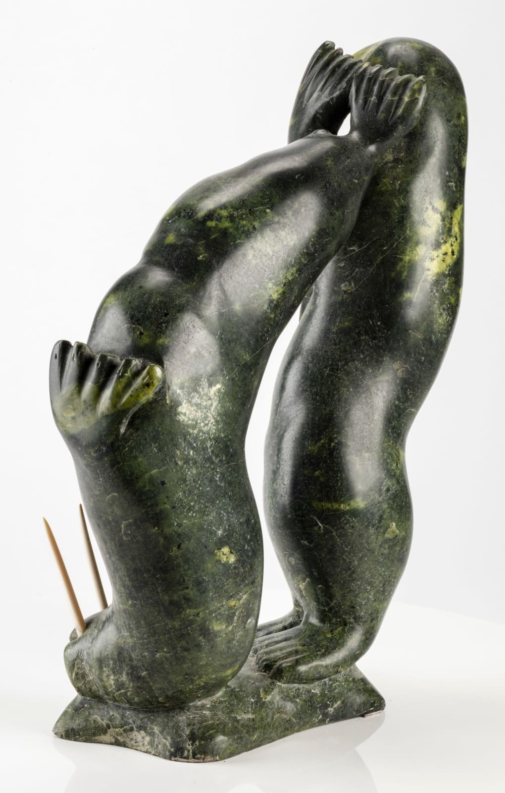 AQJANGAJUK SHAA, R.C.A. (1937-2019) KINNGAIT (CAPE DORSET), Two Walruses, 1976