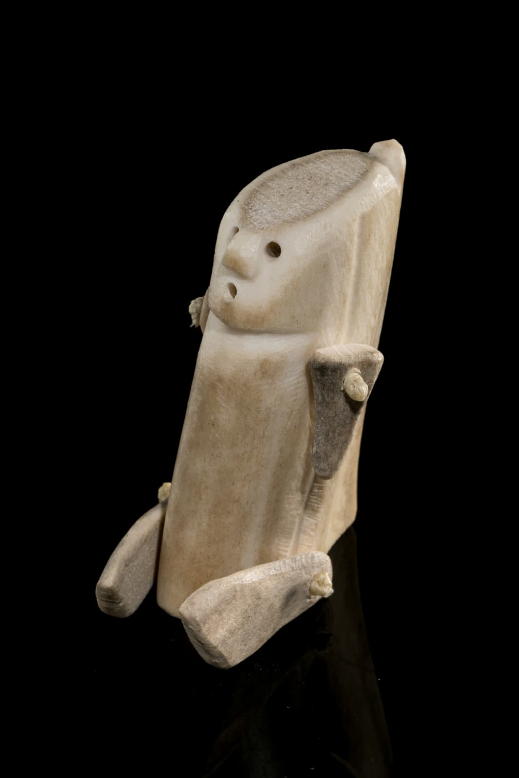 Attr: LUKE ANOWTALIK (1932-2006) ARVIAT (ESKIMO POINT), Seated Inuk (Articulated Doll), mid 1970s