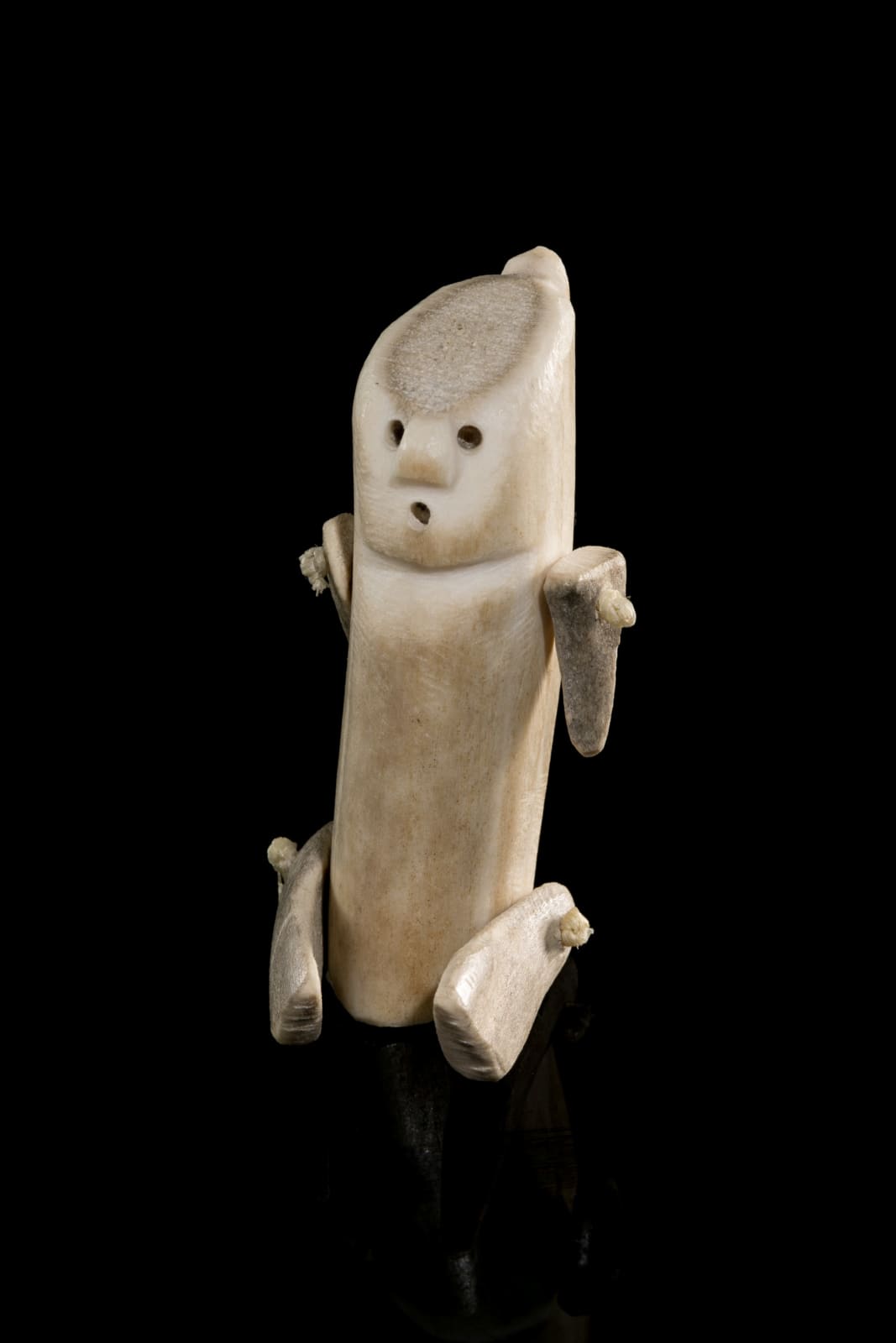 Attr: LUKE ANOWTALIK (1932-2006) ARVIAT (ESKIMO POINT), Seated Inuk (Articulated Doll), mid 1970s
