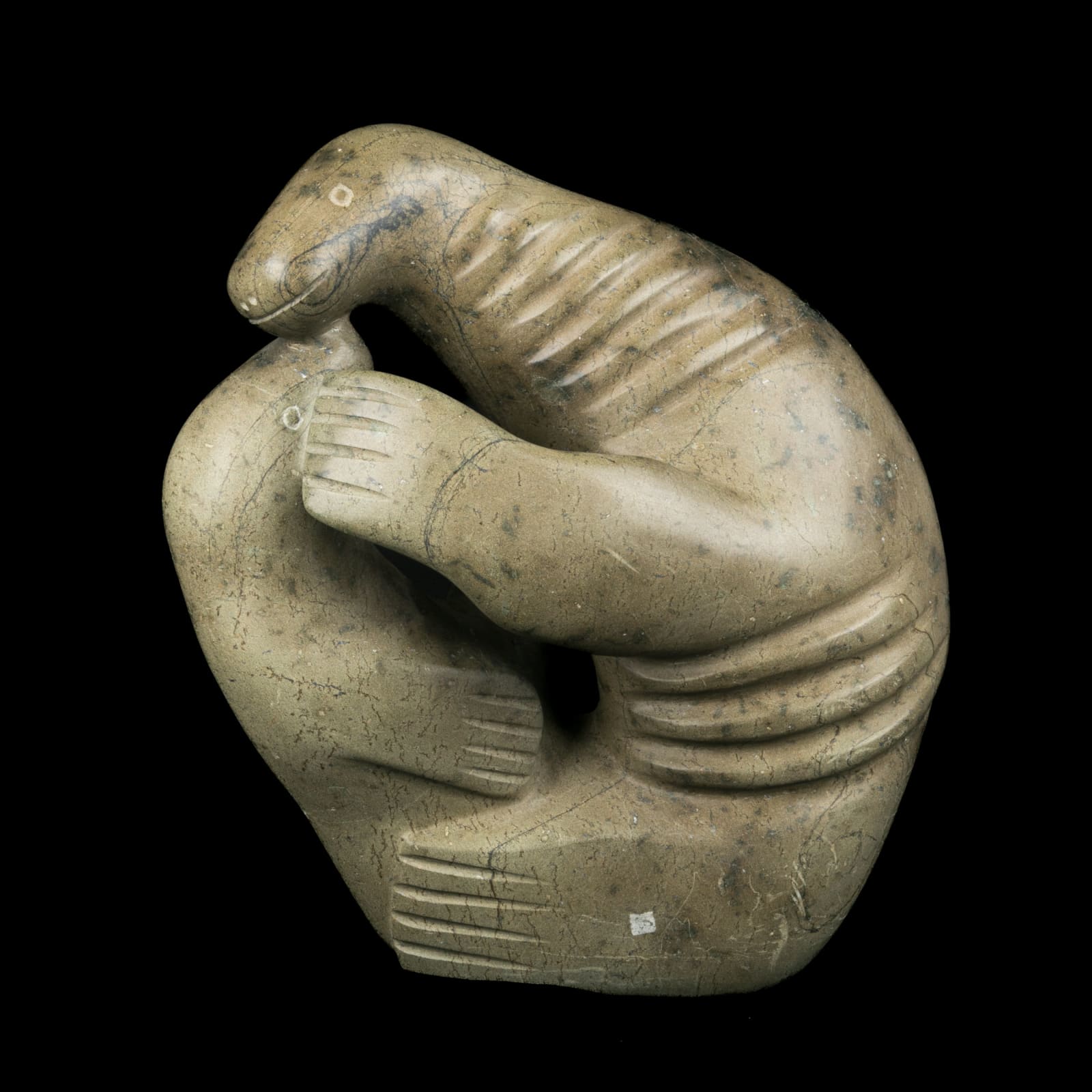 Possibly SHARKY NUNA (1918-1979) KINNGAIT (CAPE DORSET), Mother and Walrus Pup, 1970s