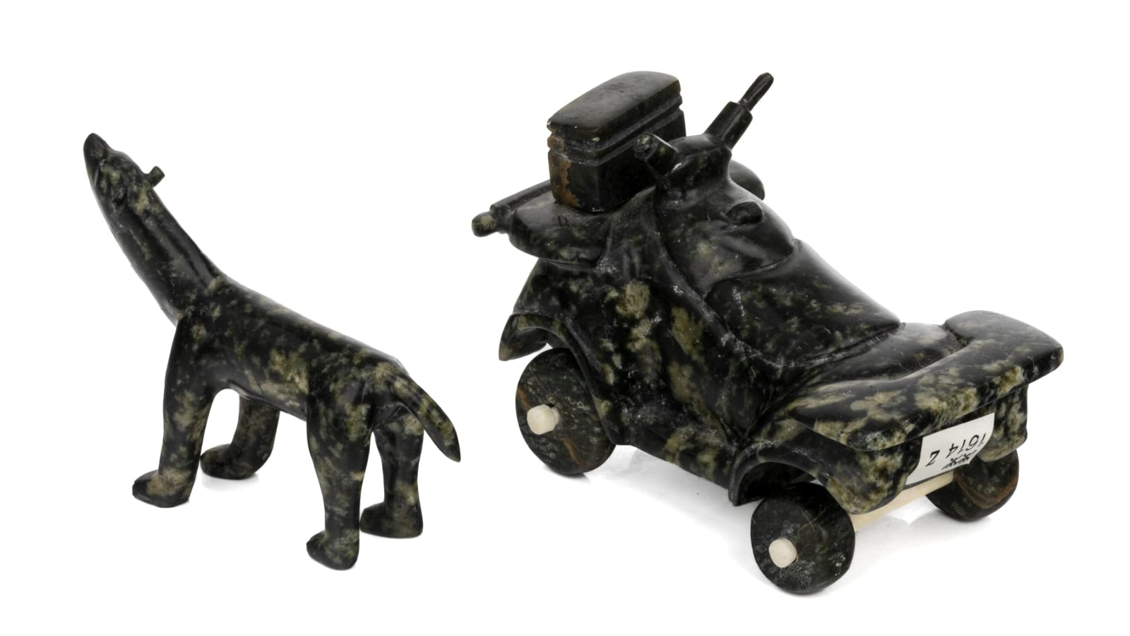 NINGEOSIAK (NING) ASHOONA (1979-) KINNGAIT (CAPE DORSER), Snow Machine and Dog, 2000s