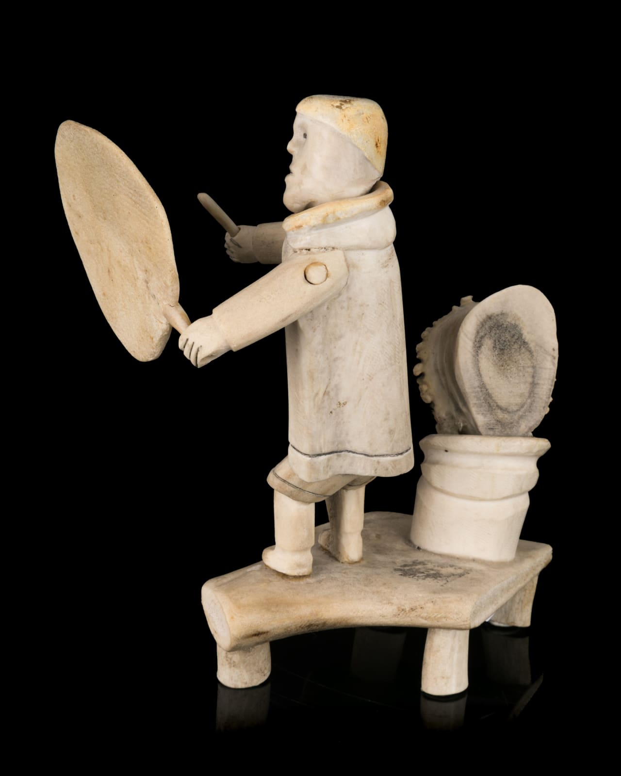 ROMEO EEKERKIK (1923-1983) ARVIAT (ESKIMO POINT), Drum Dancer Conjuring Spirit, late 1970s / early 1980s