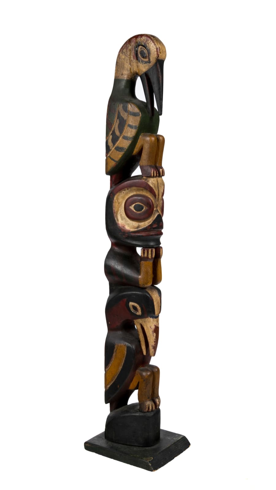 UNIDENTIFIED MAKAH or NUU-CHAH-NULTH ARTIST, Model Totem Pole, c. 1910-1925