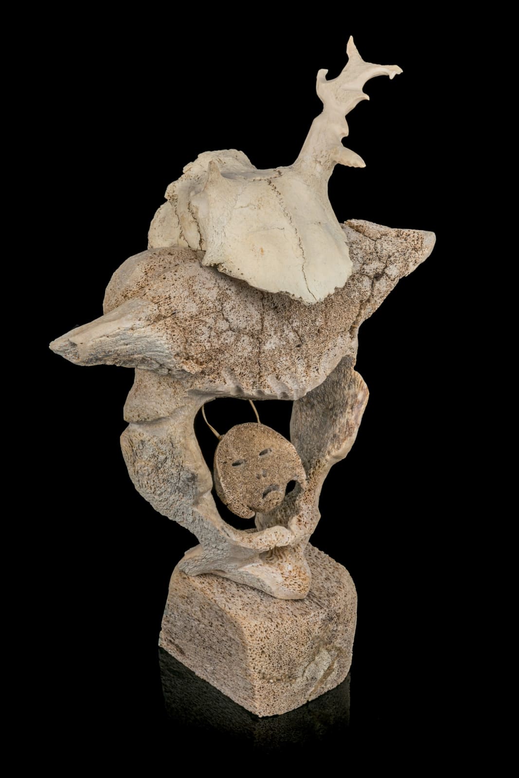 GOOTA ASHOONA (1967-) KINNGAIT (CAPE DORSET), Spirit with Hanging Janus-Face, 2000s