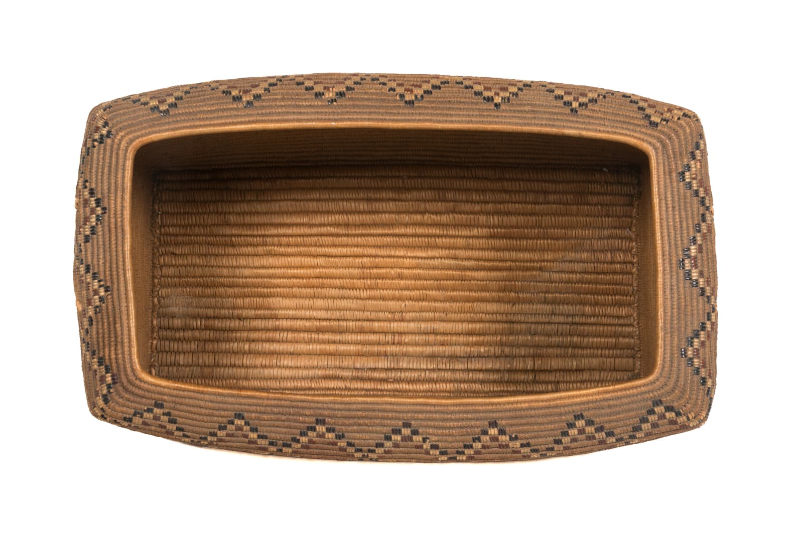 UNIDENTIFIED SALISH ARTISTS, Lidded Storage Basket and Tray, early 1900s