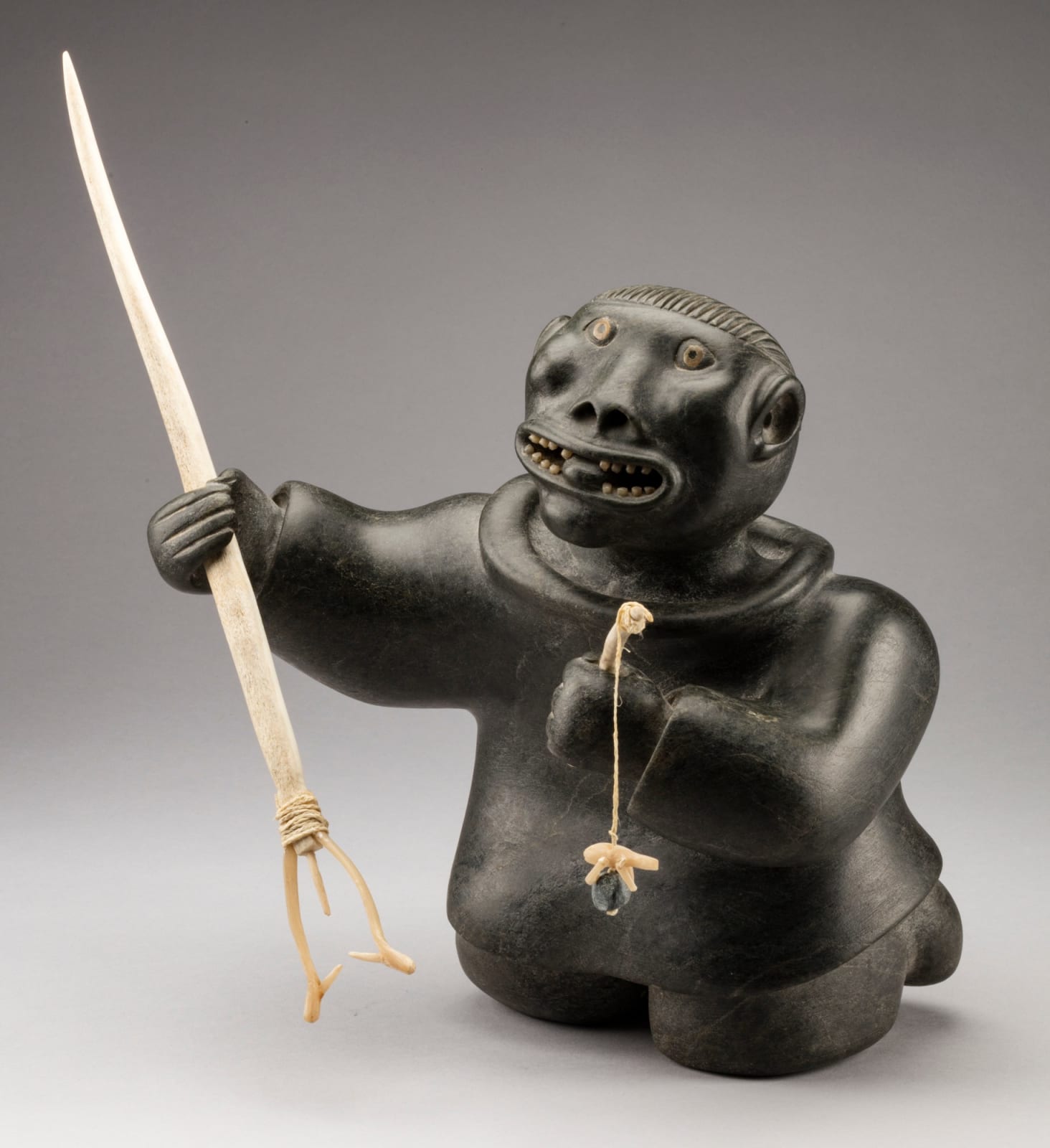 JUDAS ULLULAQ (1937-1999) Uqsuqtuuq (Gjoa Haven), Excited Fisherman, c. 1984