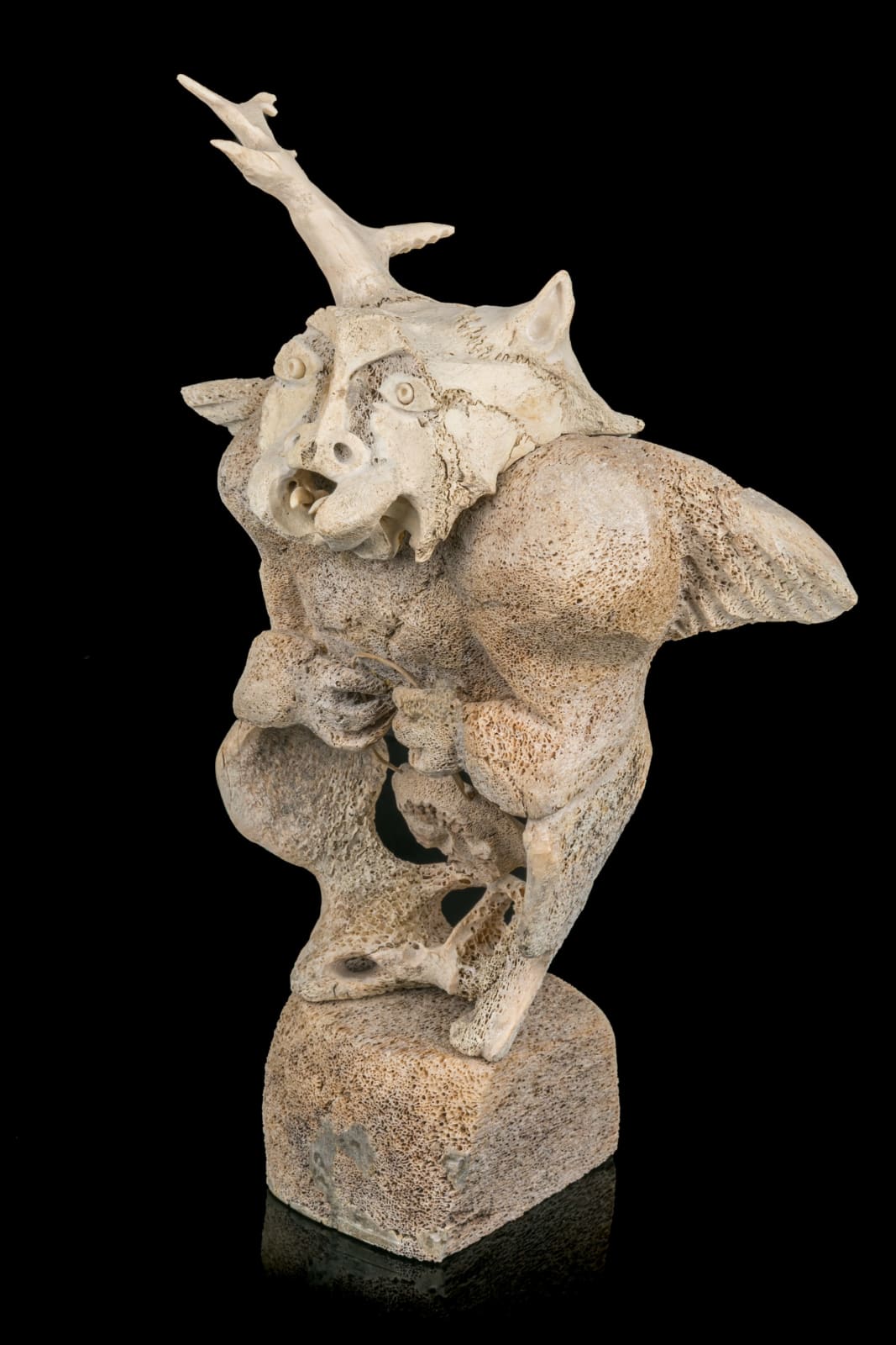 GOOTA ASHOONA (1967-) KINNGAIT (CAPE DORSET), Spirit with Hanging Janus-Face, 2000s