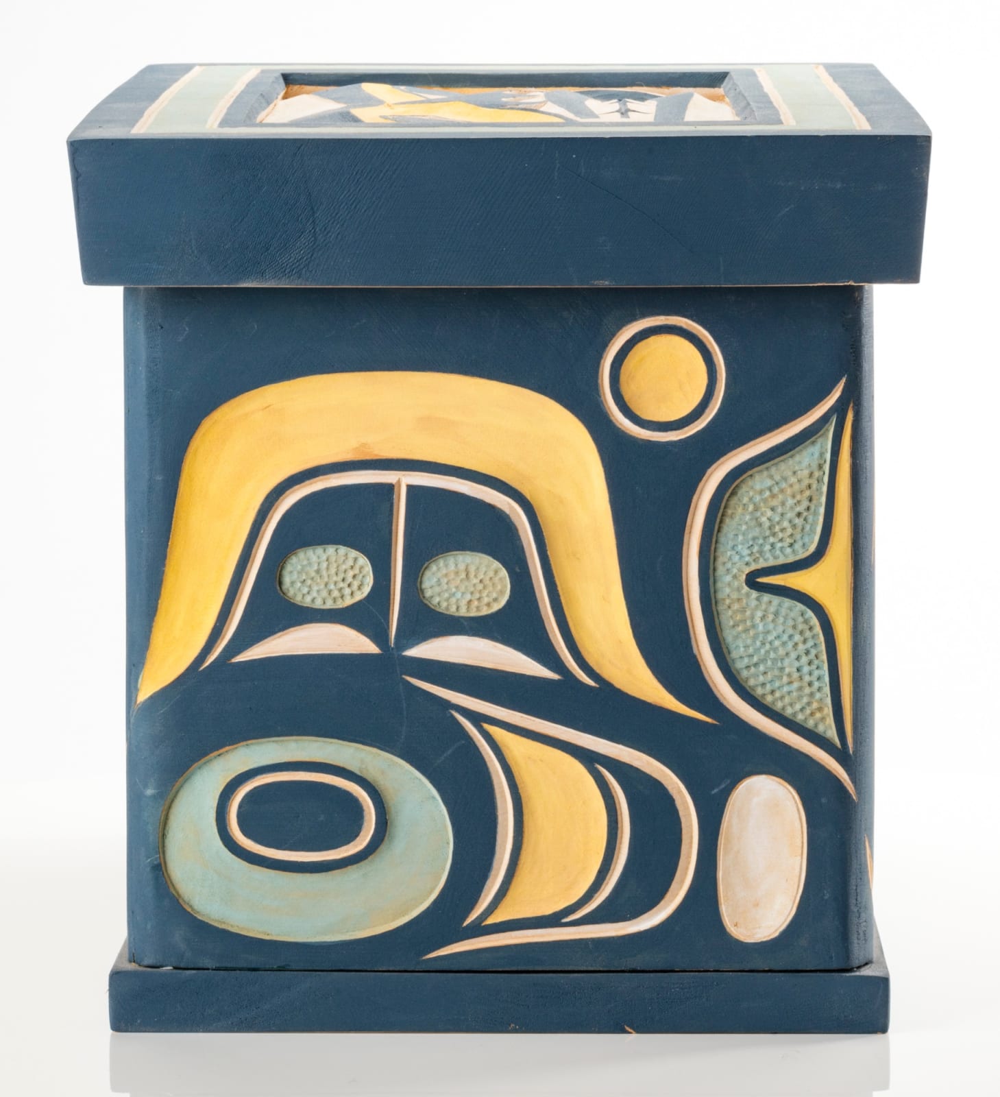 DON YEOMANS (1958-) HAIDA / MÉTIS, PRINCE RUPERT, B.C., Bent Corner Box with Lid, 2006
