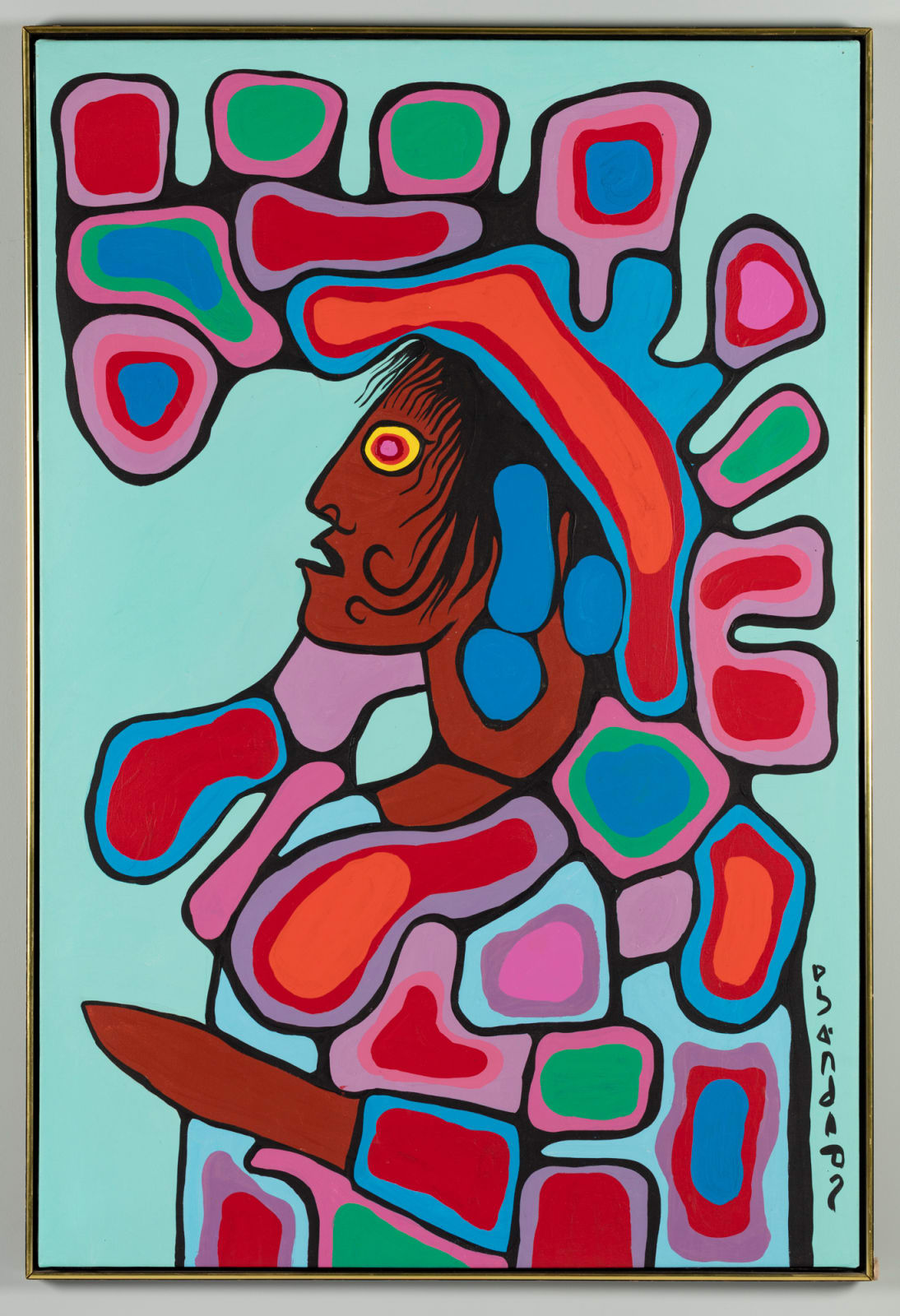 NORVAL MORRISSEAU, C.M. (1931-2007) ANISHINAABE (OJIBWE), Untitled (Portait Motif), c. 1984