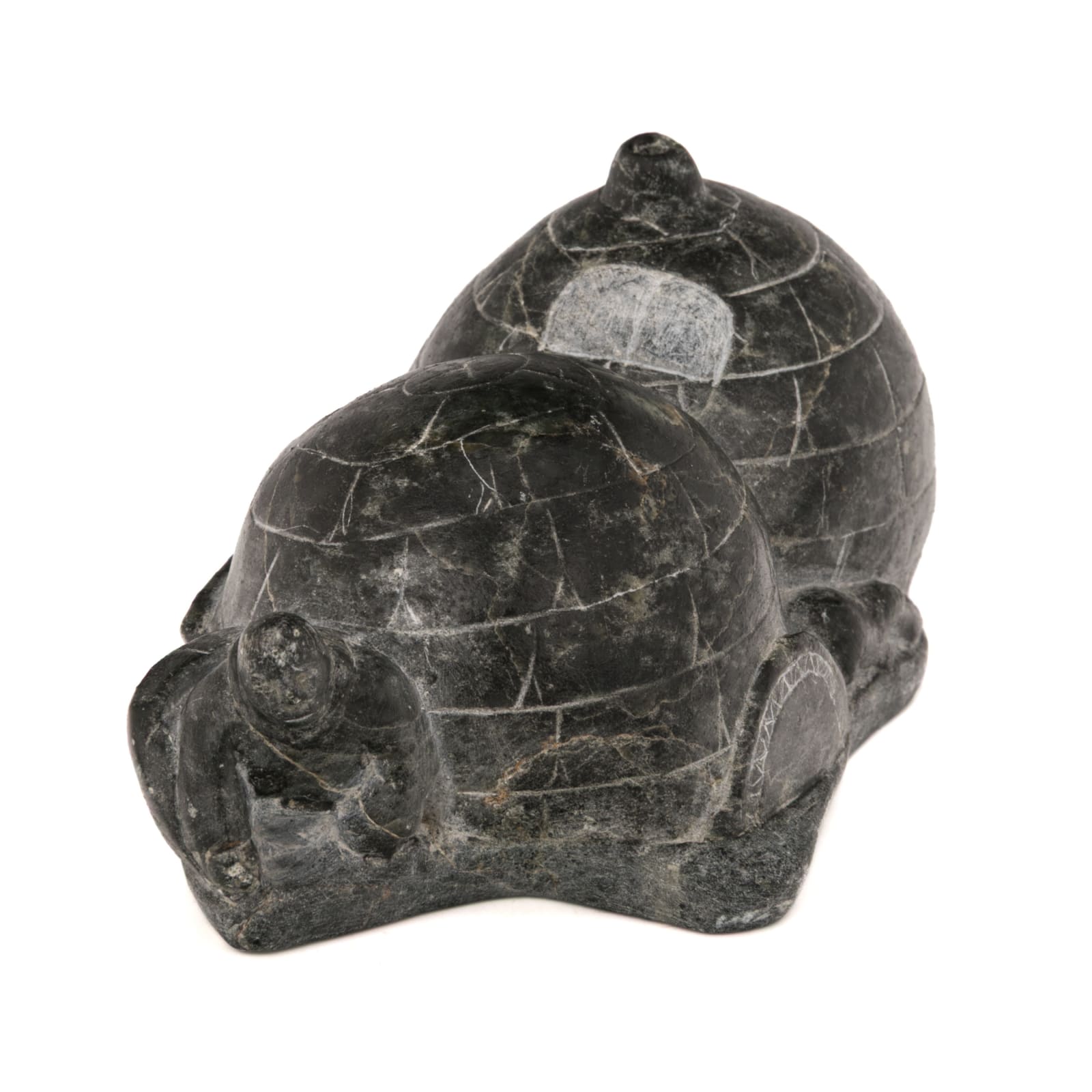 DAVIDIALUK ALASUA AMITTU (1910-1976) PUVIRNITUQ (POVUNGNITUK), Winter Camp with Hunter, Snow House, and Sled Dog, early 1960s