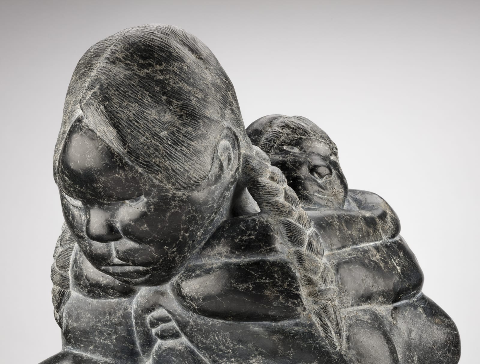 JOHNNY INUKPUK, R.C.A. (1911-2007) INUKJUAK (PORT HARRISON), Mother and Child, Scraping a Skin, c. 1962-65
