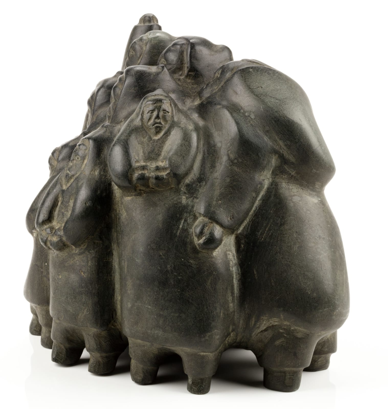 PETER SEVOGA (1940-2007) QAMANI’TUAQ (BAKER LAKE), Family Group, early-mid 1970s