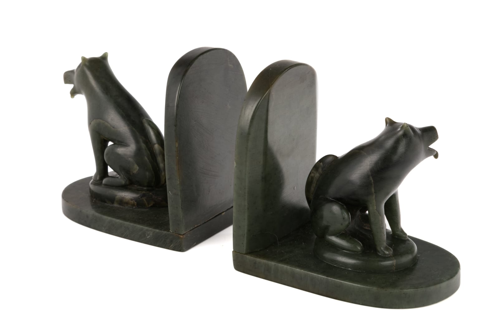 SAMSON NASTAPOKA (1931-) INUKJUAK (PORT HARRISON), Book Ends with Pups, 1960s