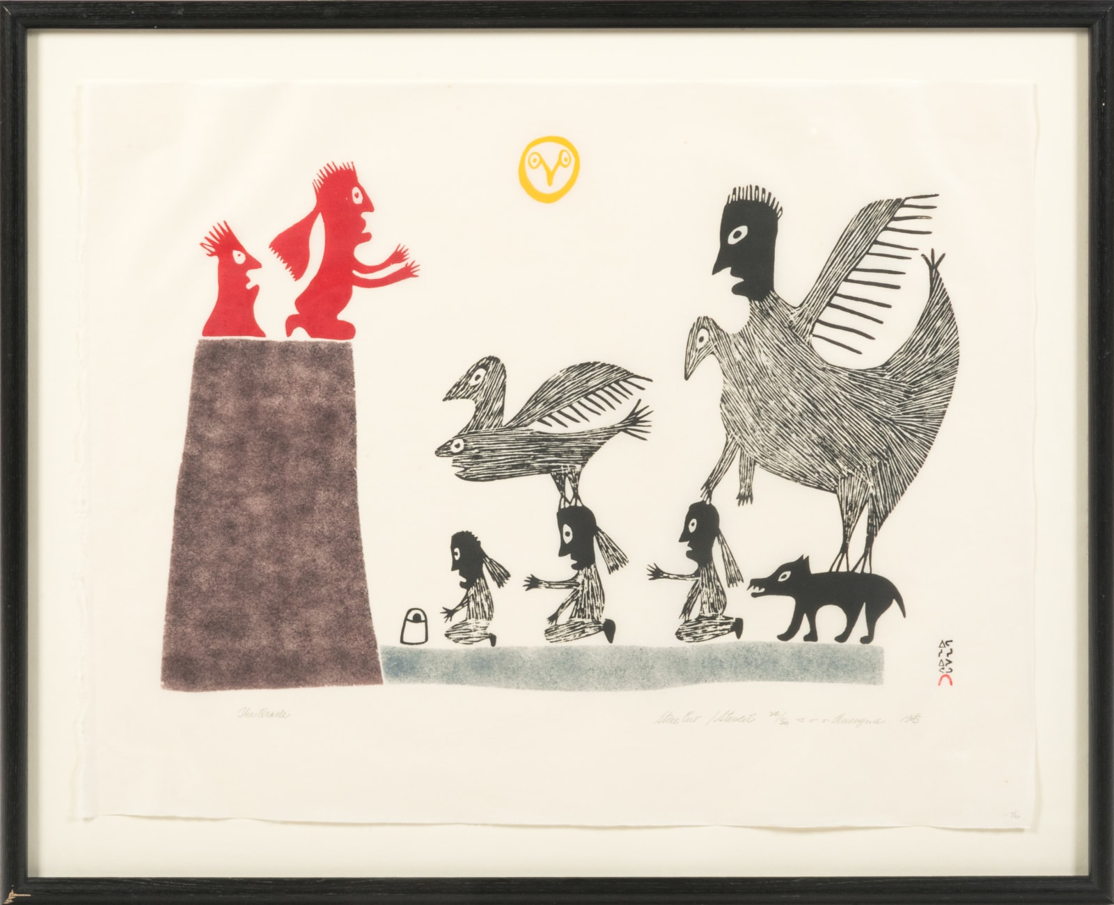 ANIRNIK OSHUITOQ (1902-1983) KINNGAIT (CAPE DORSET), The Oracle, 1965 (1966 #76)
