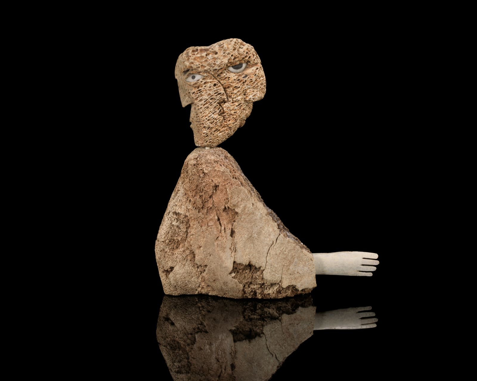 VINCE BOMBERRY (1958-) KANIENKAHAGEN (MOHAWK), Four Faces Figure with Inset Arms, late 1980s / early 1990s