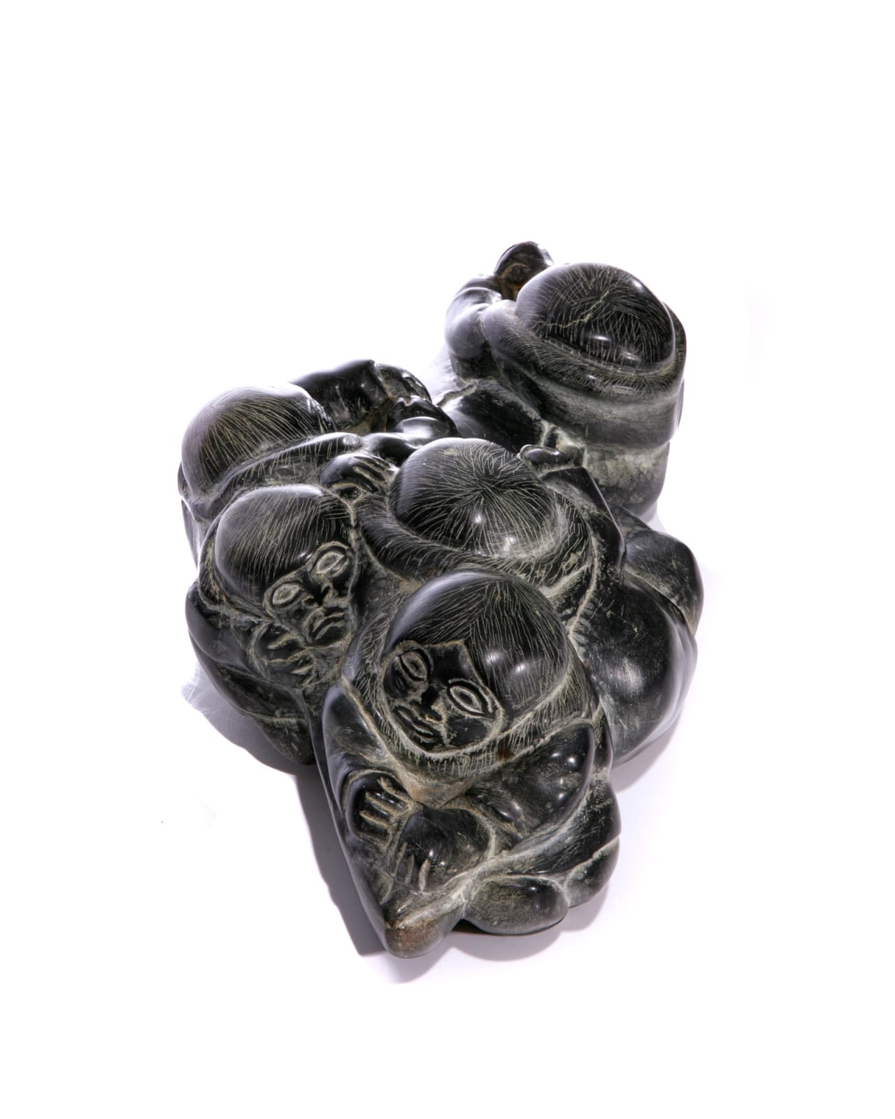 JOHNNY PILURTUUT (1928-D) KANGIQSUJUAQ (WAKEHAM BAY), Making an Umiak, c. 1970