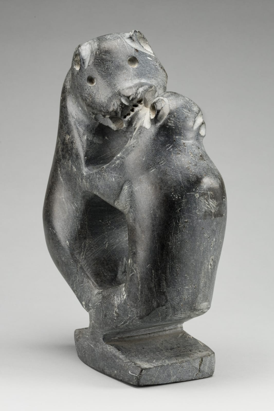 JOHN KAVIK (1897-1993) KANGIQLINIQ (RANKIN INLET), Sparring Polar Bears, c. 1973-74