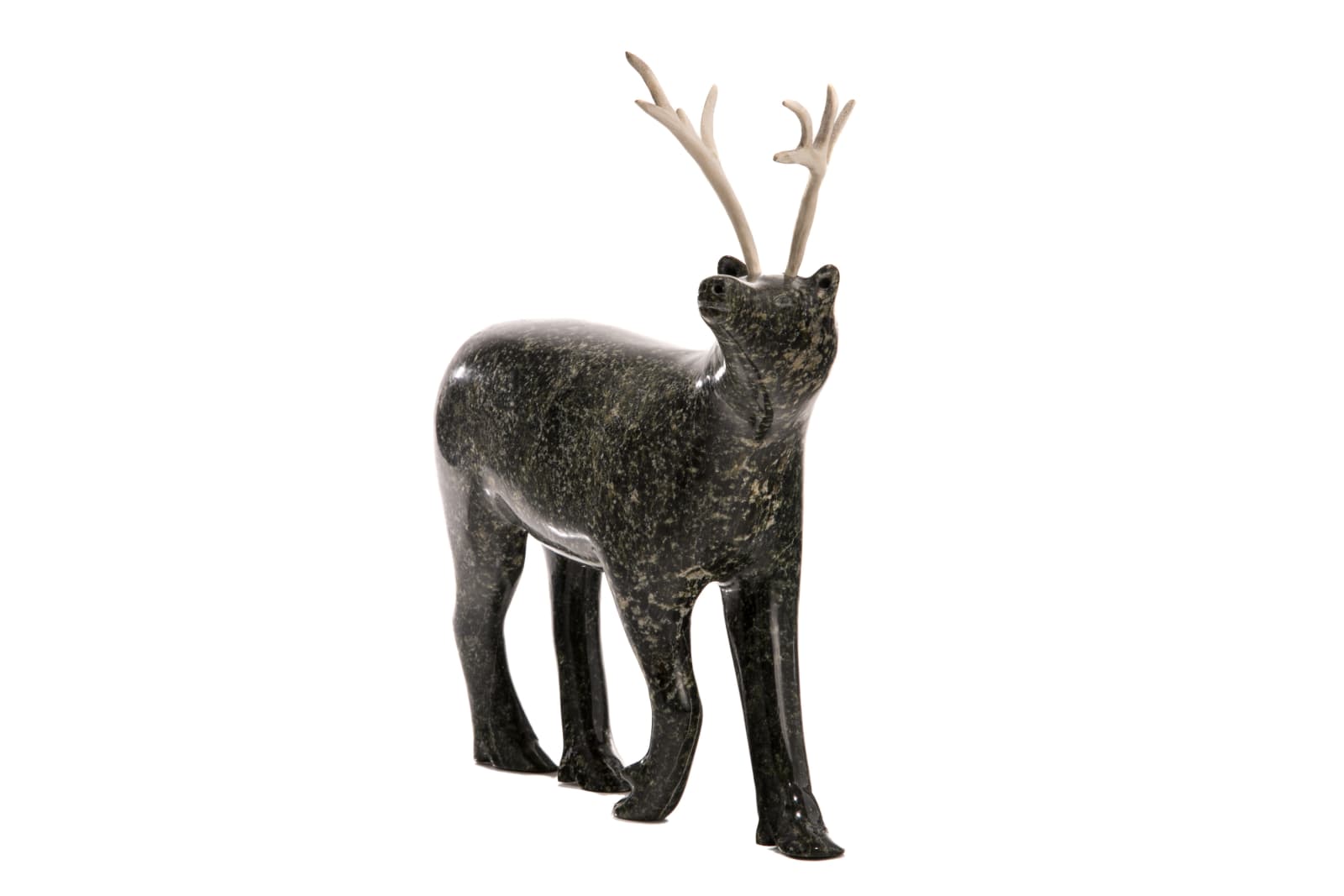 PITSEOLAK NIVIAQSI R.C.A. (1947-2015) KINNGAIT (CAPE DORSET), Strutting Caribou, late 1990s