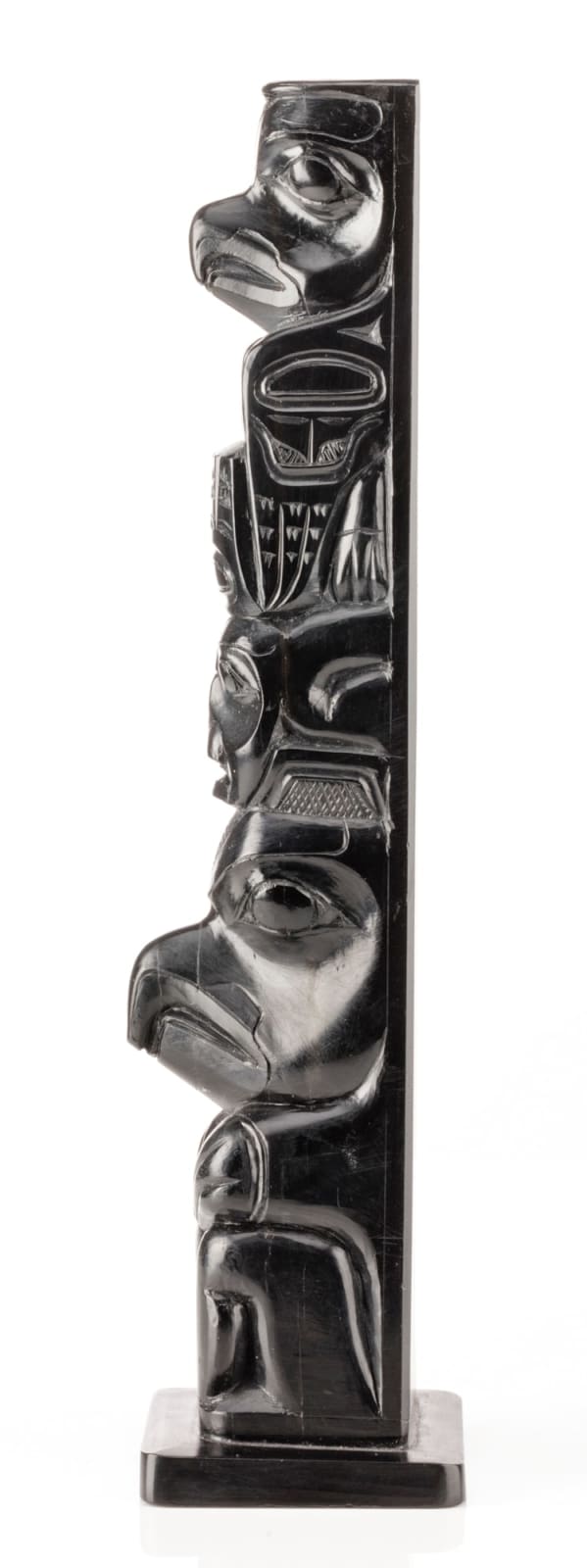 ATTRIBUTED TO PAUL JONES (c. 1847-1927), SKIDEGATE, HAIDA GWAII, Model Totem Pole, c. 1900-1910