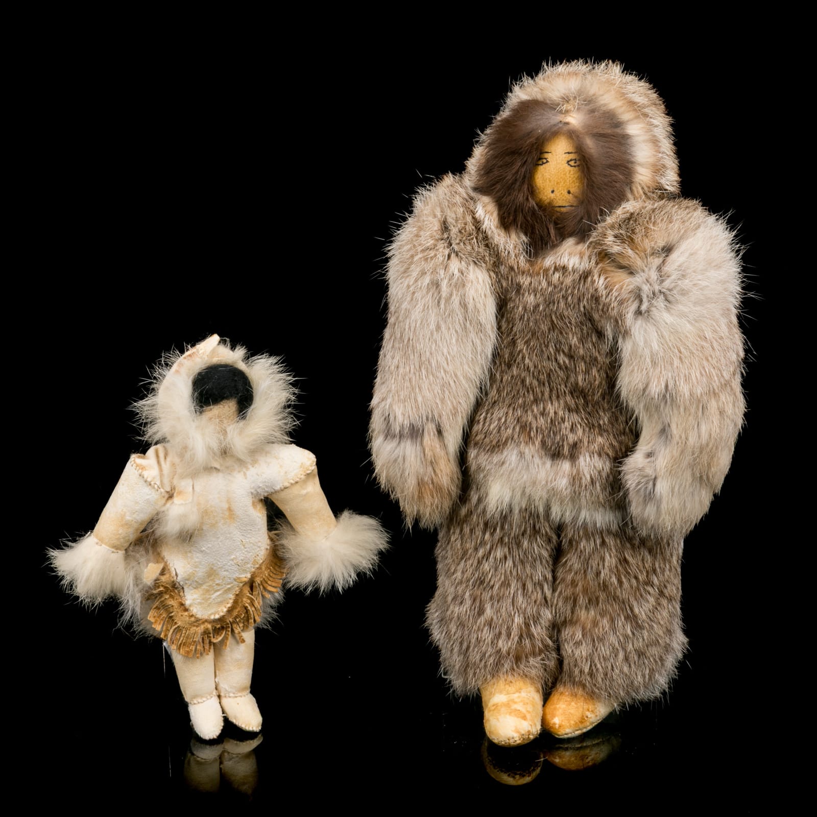 UNIDENTIFIED INUIT ARTISTS, Pair of Dolls, c. late 1960s / early 1970s